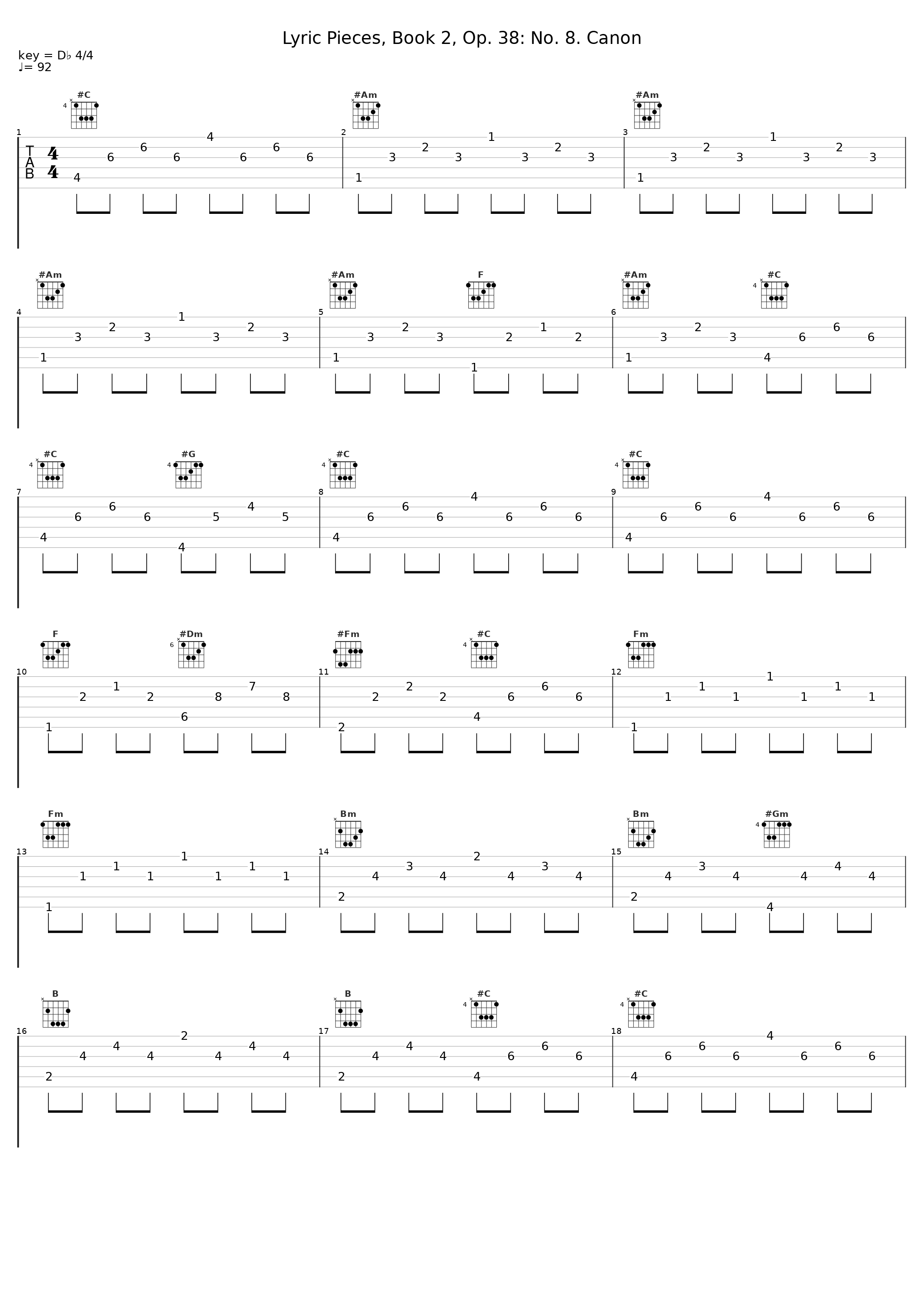 Lyric Pieces, Book 2, Op. 38: No. 8. Canon_Marián Lapšanský_1