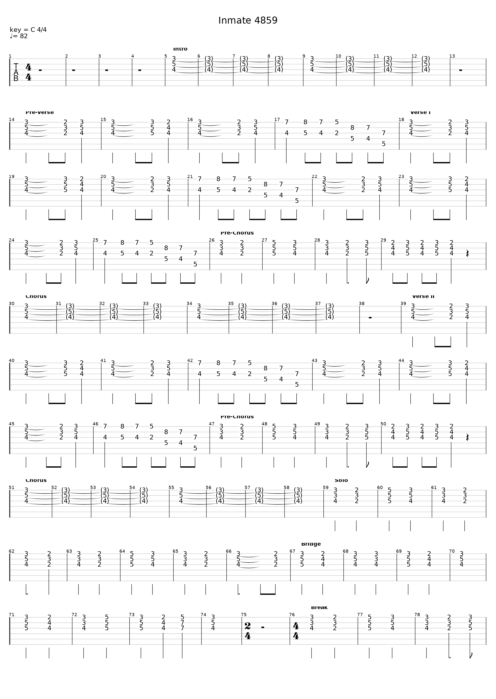 Inmate 4859 (Transposed To E)_Sabaton_1