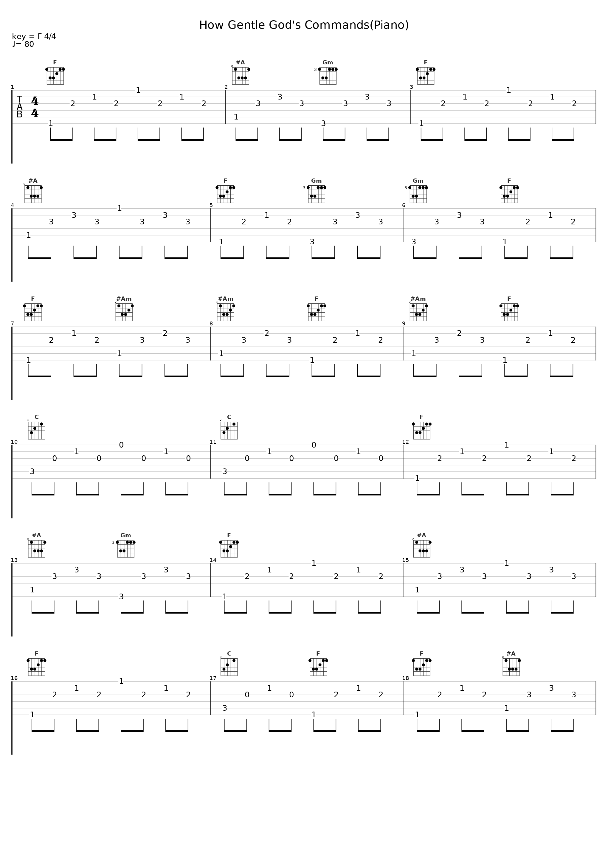 How Gentle God's Commands(Piano)_Sally DeFord_1