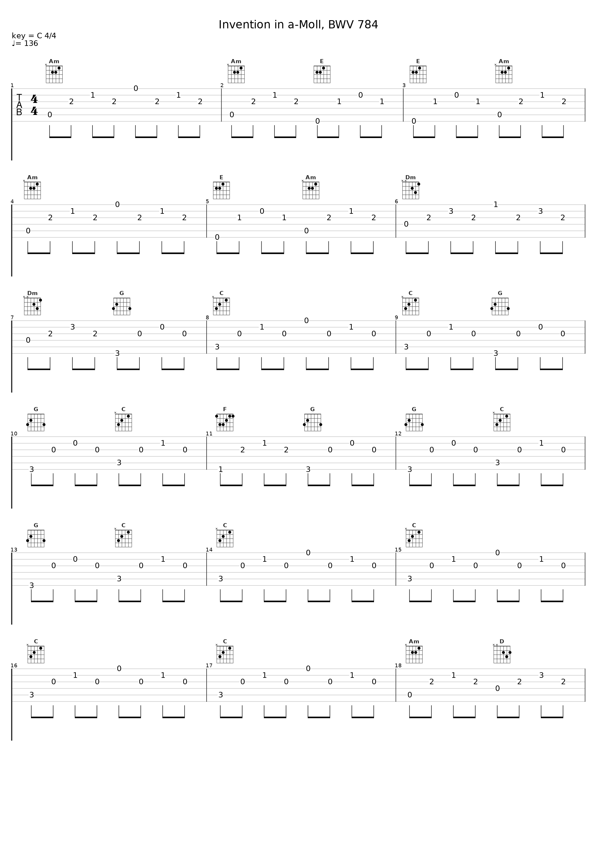 Invention in a-Moll, BWV 784_Winfried Bönig_1