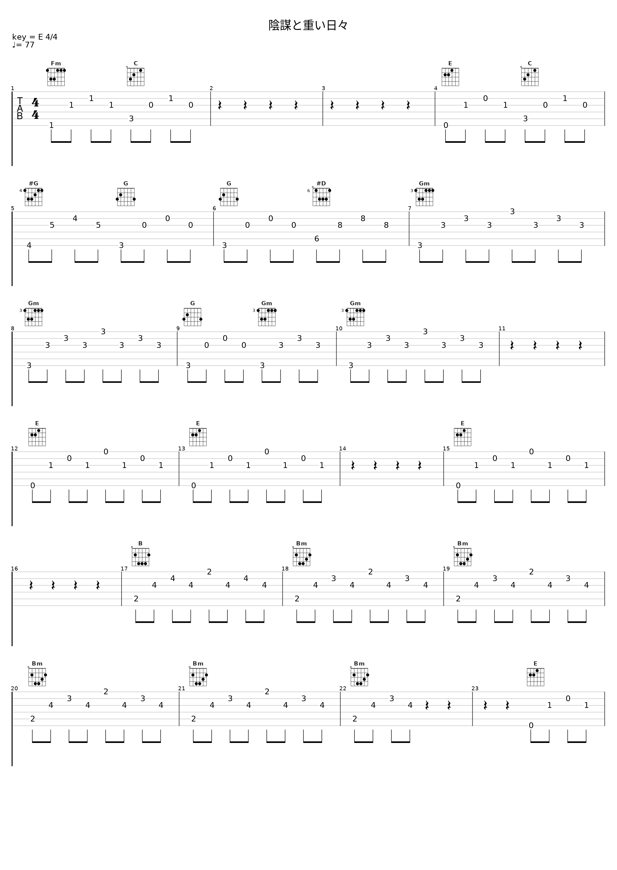 陰謀と重い日々_大岛满_1