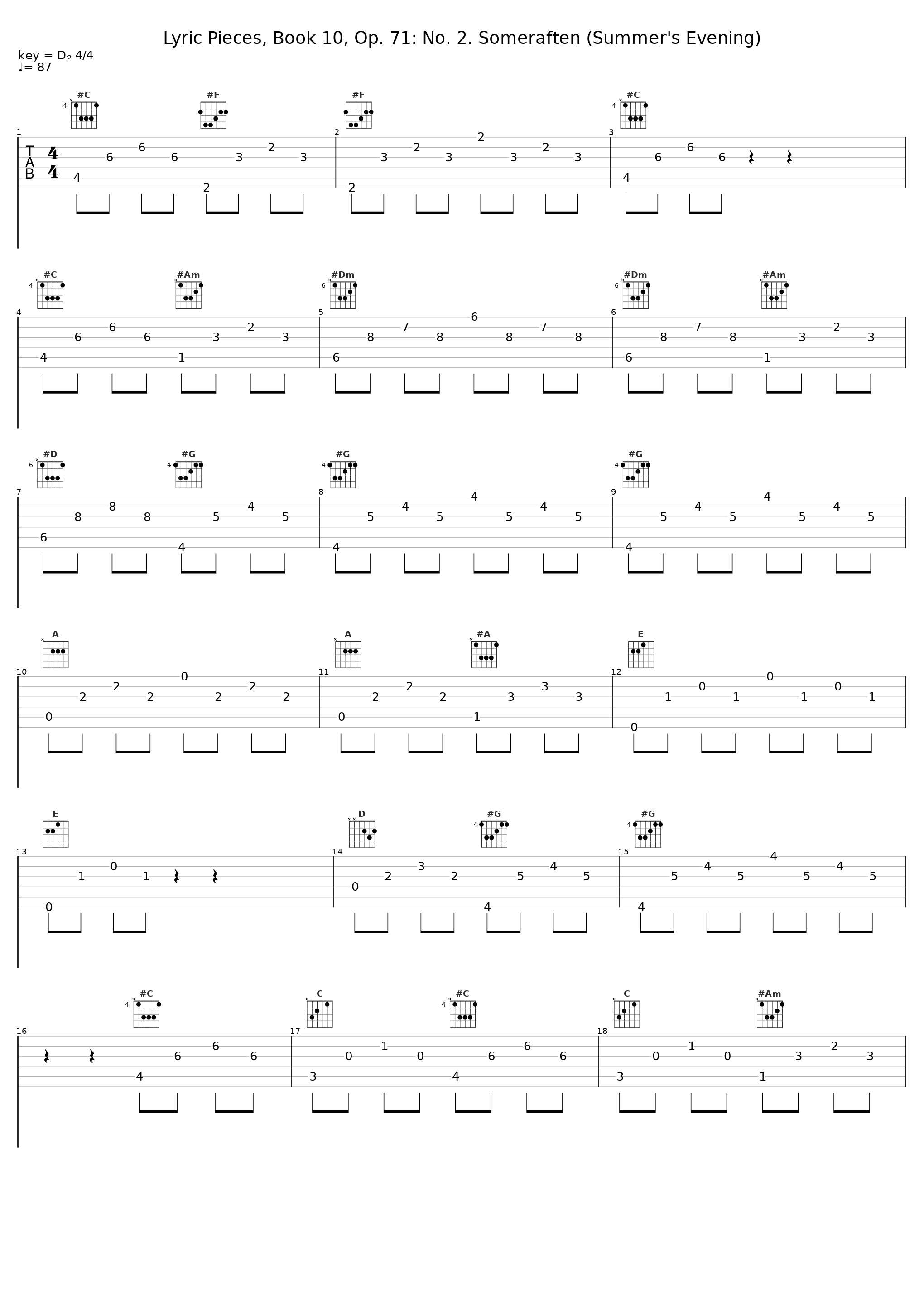 Lyric Pieces, Book 10, Op. 71: No. 2. Someraften (Summer's Evening)_Marián Lapšanský_1