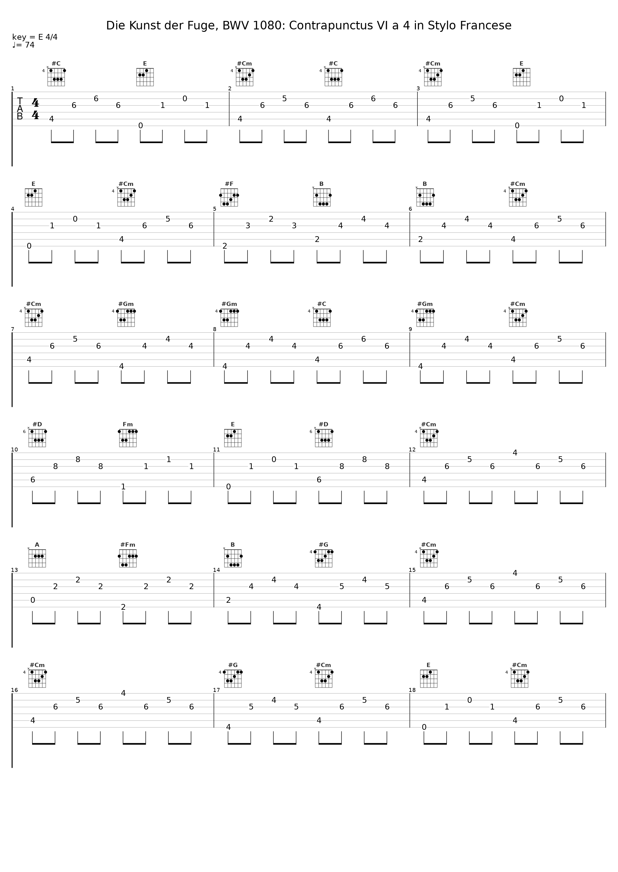 Die Kunst der Fuge, BWV 1080: Contrapunctus VI a 4 in Stylo Francese_Fabio Bonizzoni_1