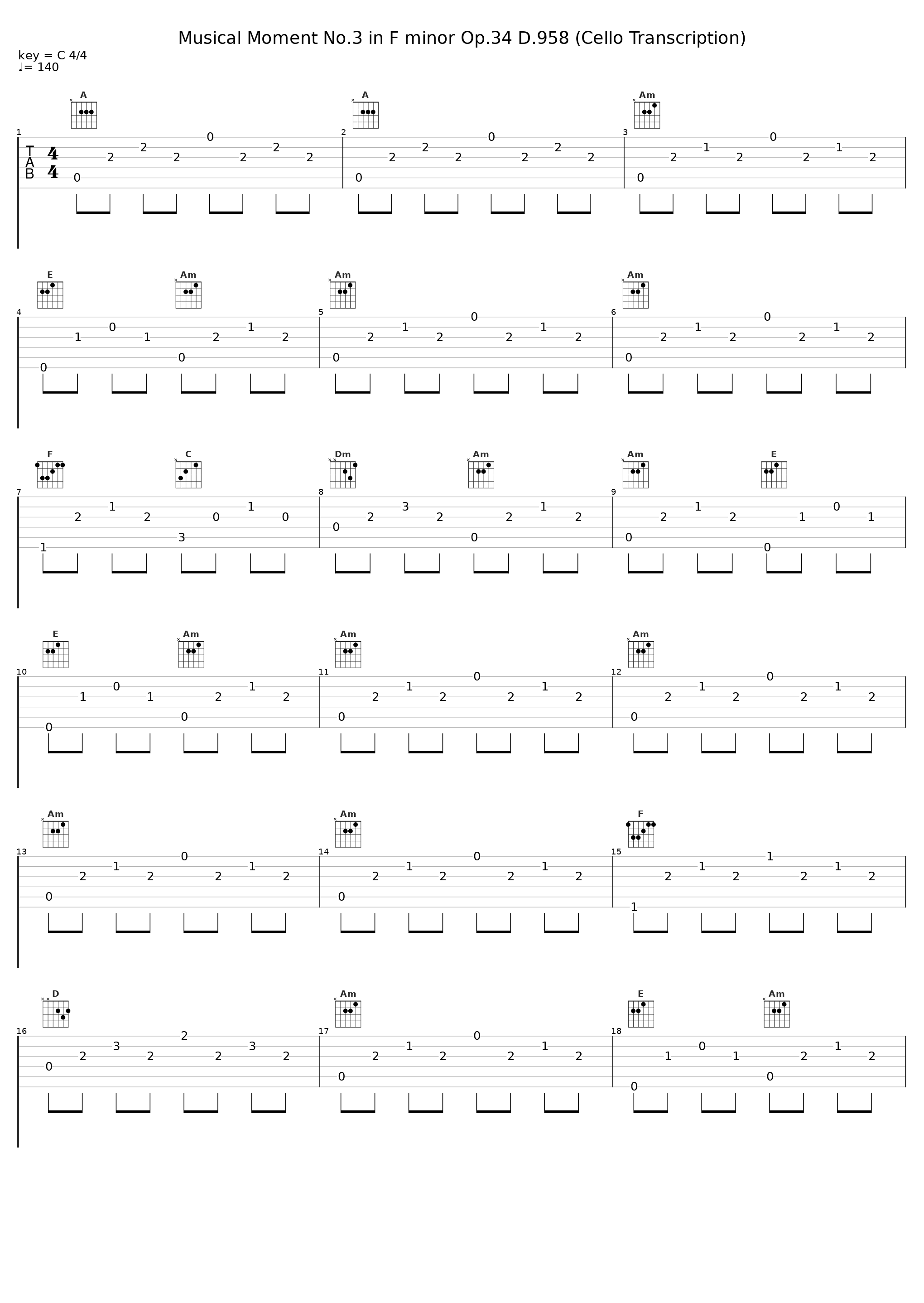 Musical Moment No.3 in F minor Op.34 D.958 (Cello Transcription)_Cello Music DEA Channel,Classical Music DEA Channel,Relaxing Classical Music Academy_1