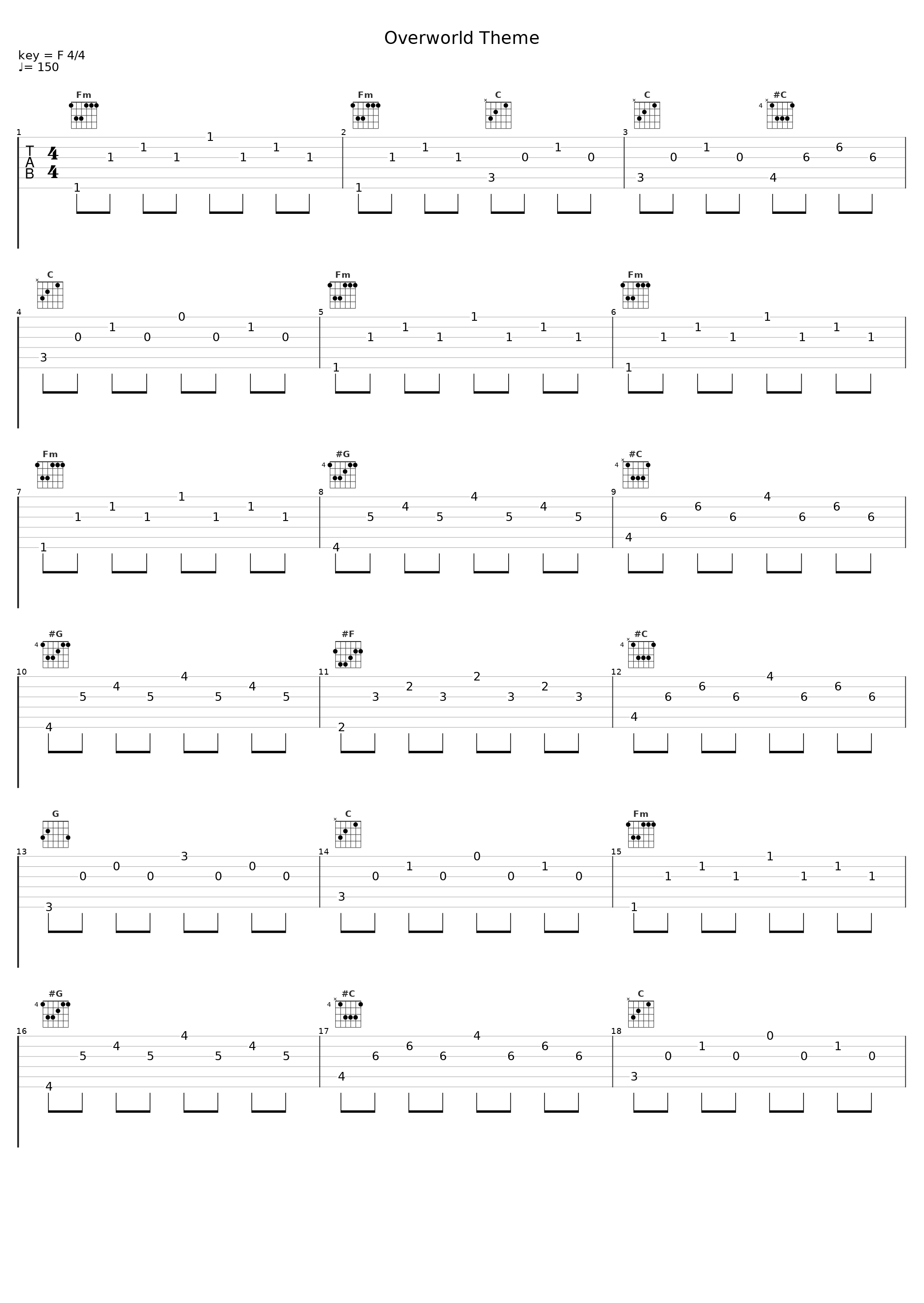 Overworld Theme_Sheet Music Boss_1