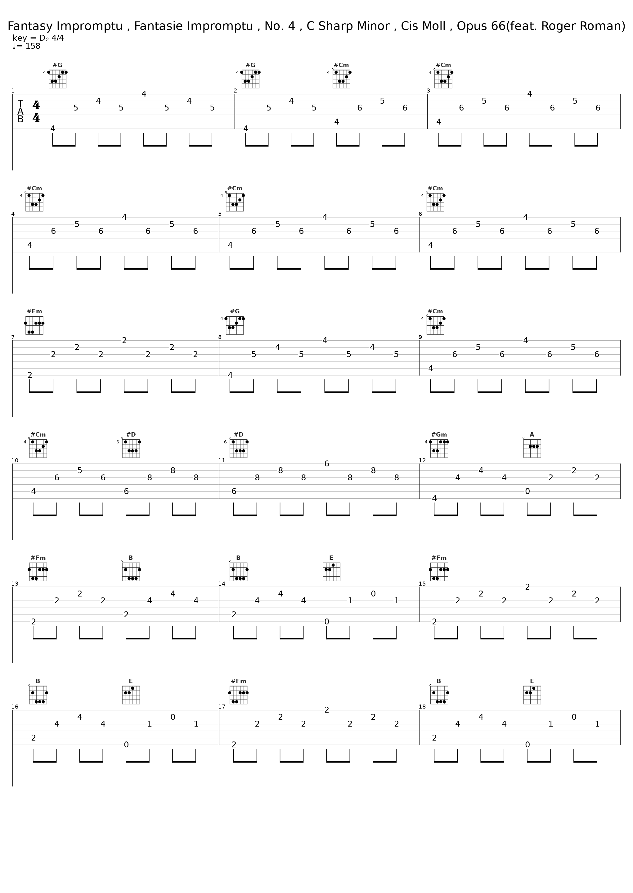 Fantasy Impromptu , Fantasie Impromptu , No. 4 , C Sharp Minor , Cis Moll , Opus 66(feat. Roger Roman)_Frédéric Chopin,Roger Roman_1