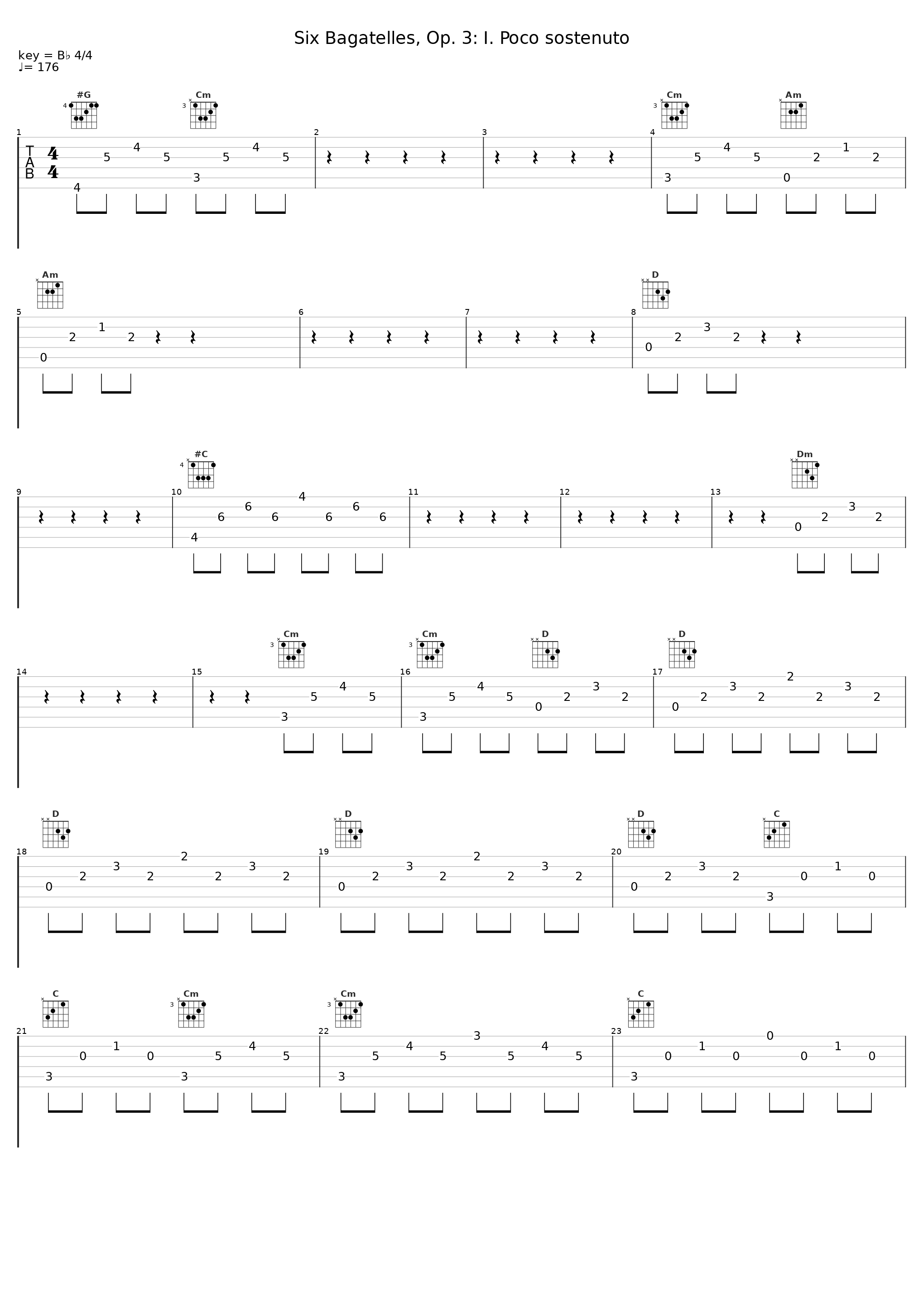 Six Bagatelles, Op. 3: I. Poco sostenuto_Juan Carlos Fernández-Nieto_1