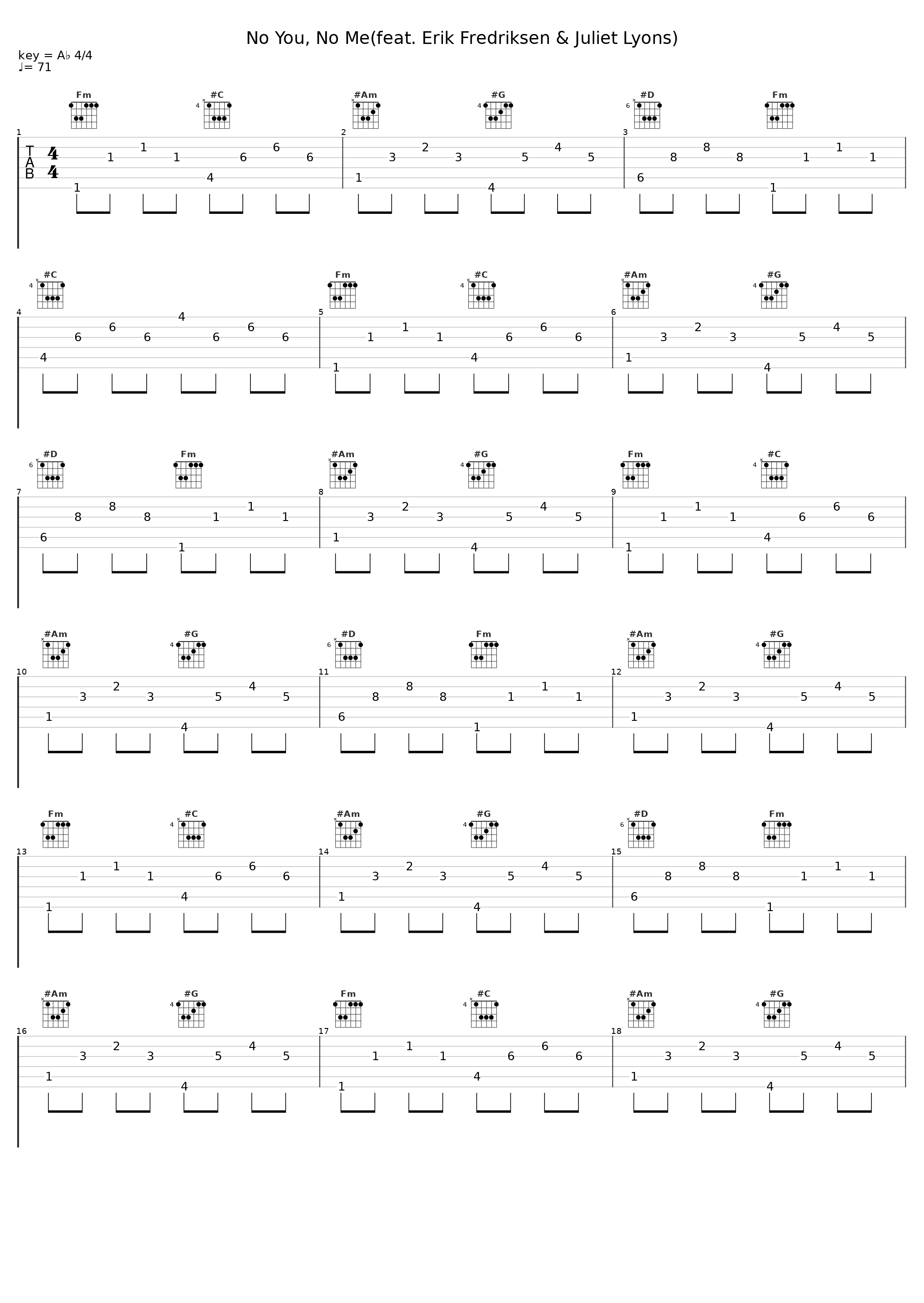 No You, No Me(feat. Erik Fredriksen & Juliet Lyons)_Michael Peloso,Erik Fredriksen,Juliet Lyons_1