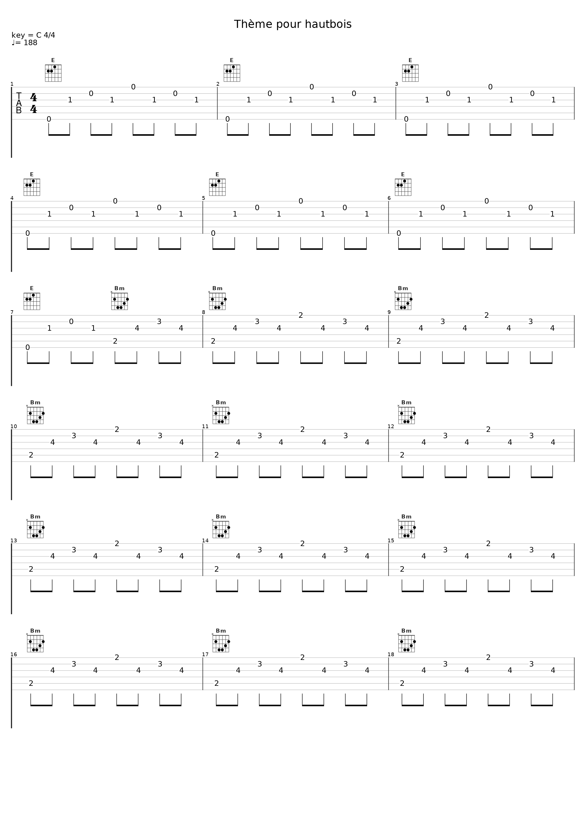 Thème pour hautbois_Wojciech Kilar_1