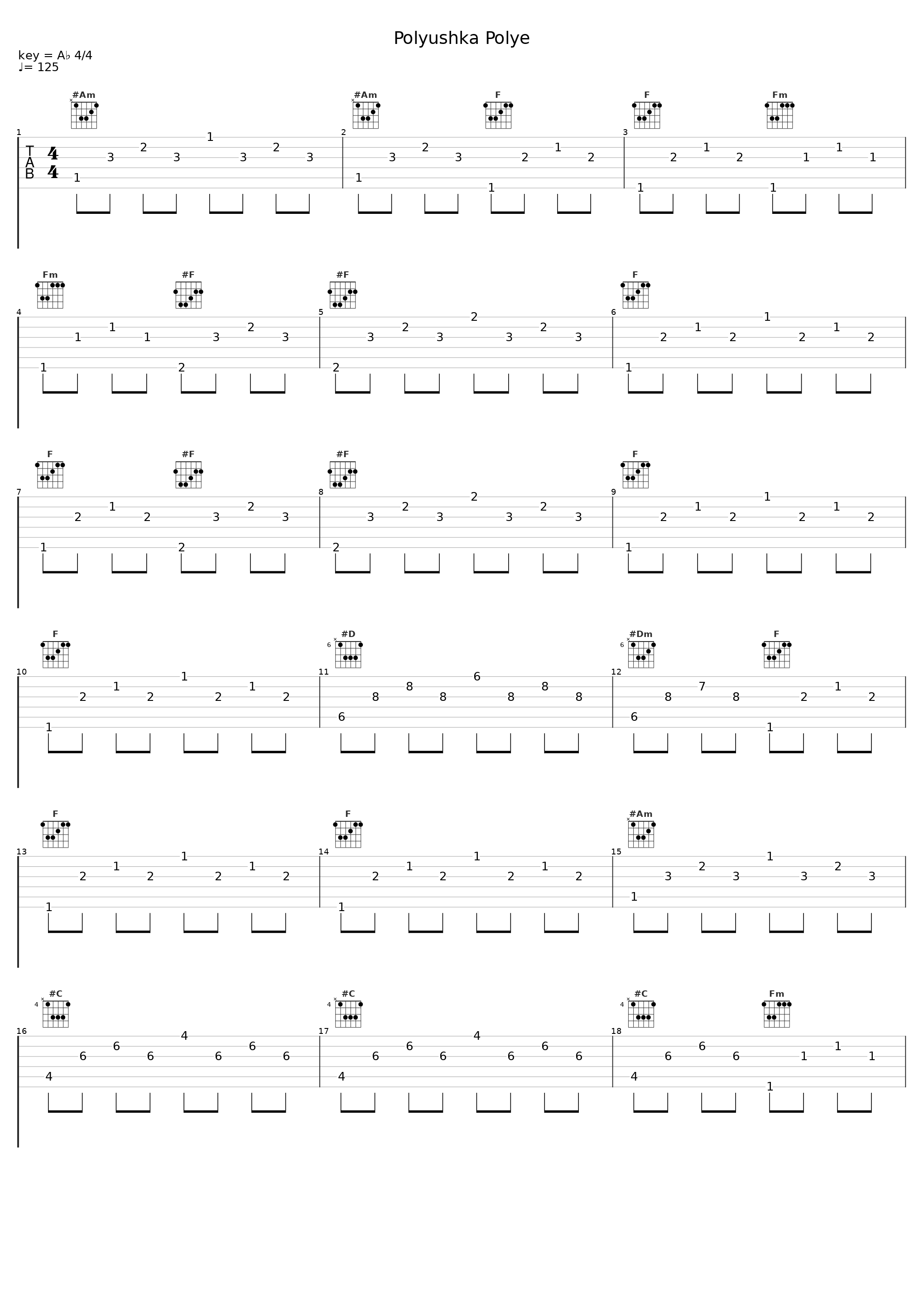 Polyushka Polye_Sheet Music Boss_1