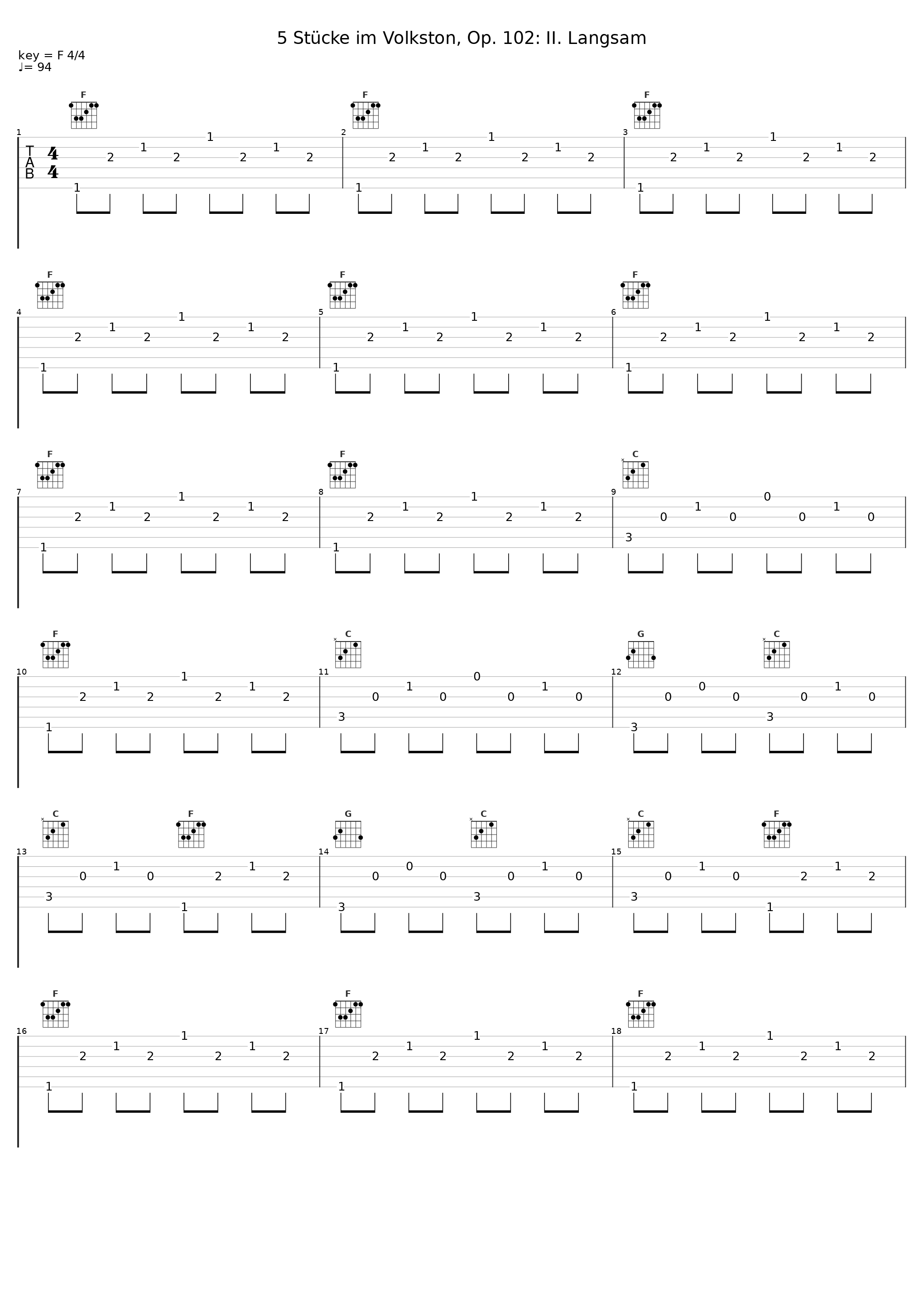 5 Stücke im Volkston, Op. 102: II. Langsam_Harro Ruijsenaars,Roland Pöntinen,Robert Schumann_1