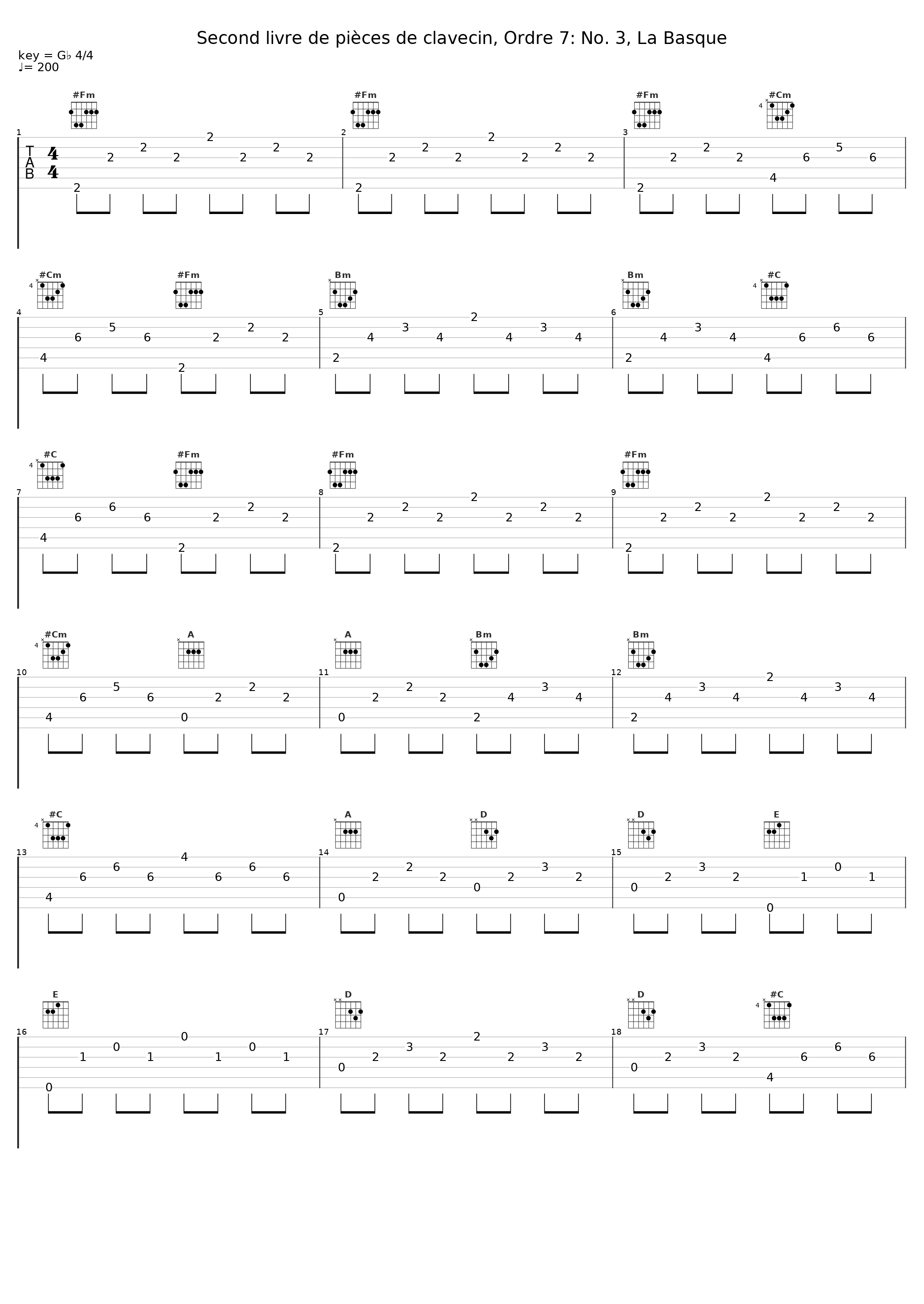 Second livre de pièces de clavecin, Ordre 7: No. 3, La Basque_Jory Vinikour_1