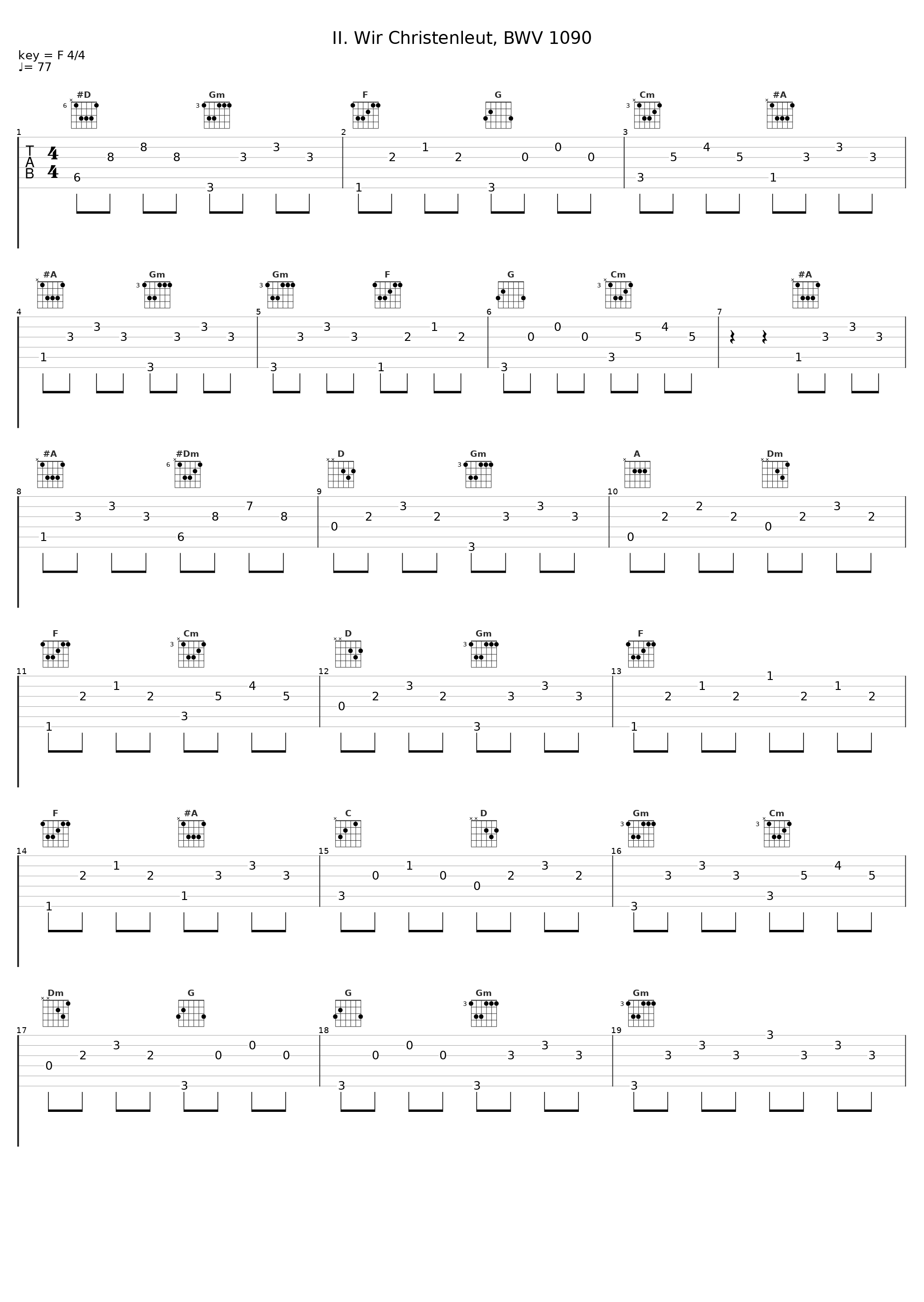 II. Wir Christenleut, BWV 1090_David Goode_1