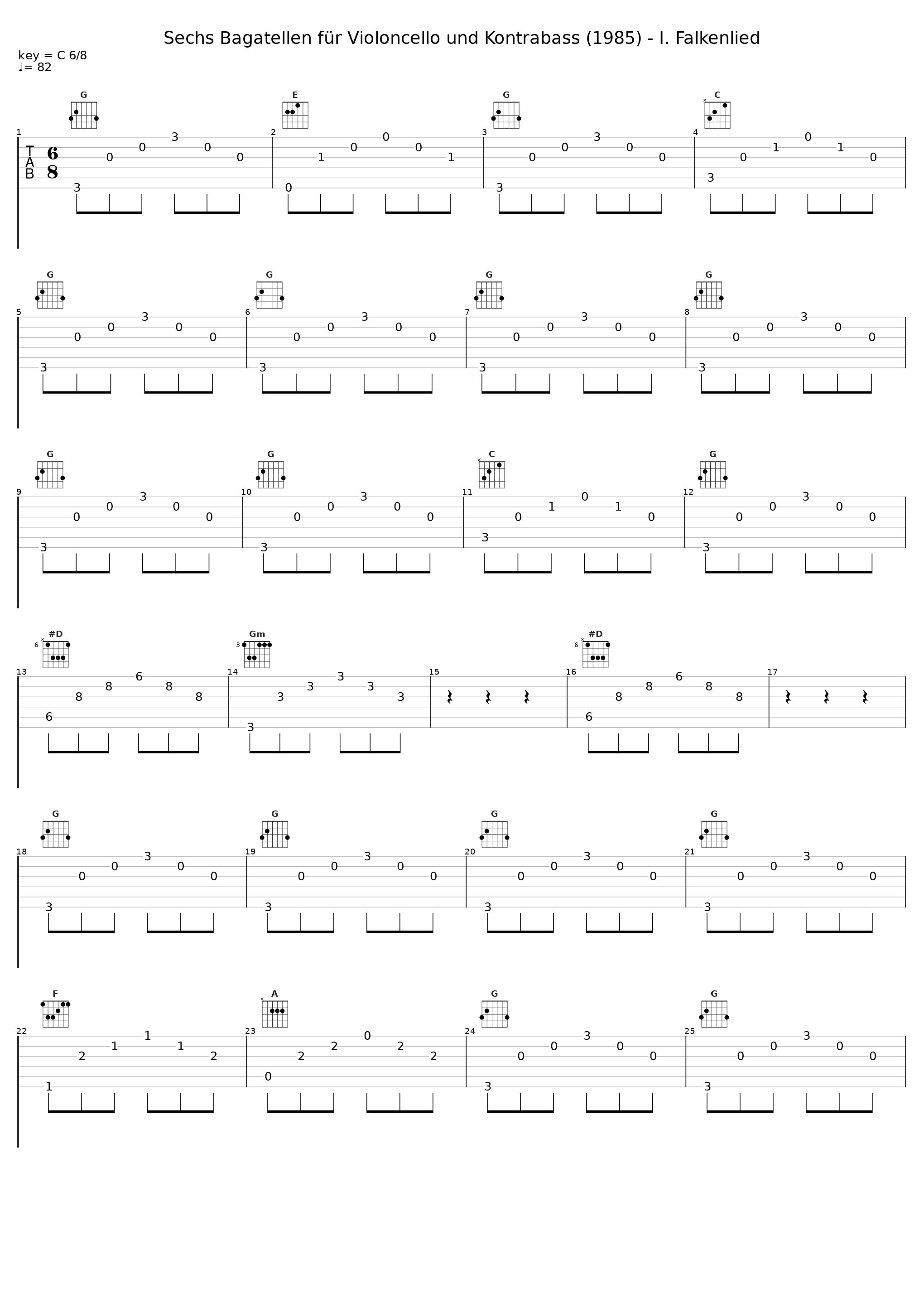 Sechs Bagatellen für Violoncello und Kontrabass (1985) - I. Falkenlied_Martin Ostertag,Driver Friendly_1