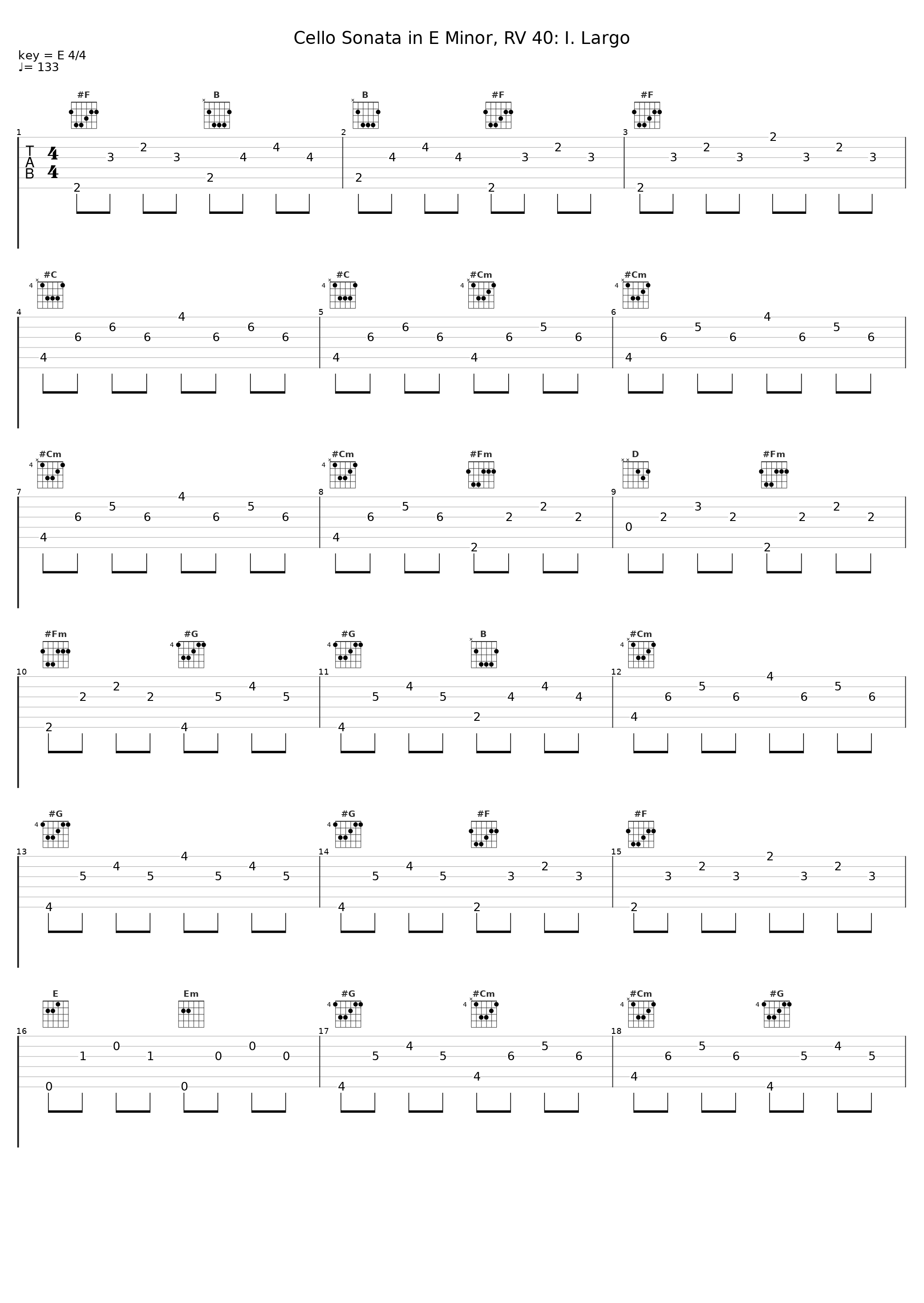 Cello Sonata in E Minor, RV 40: I. Largo_Enzo Benito Ferraris,Alda Ferraris_1