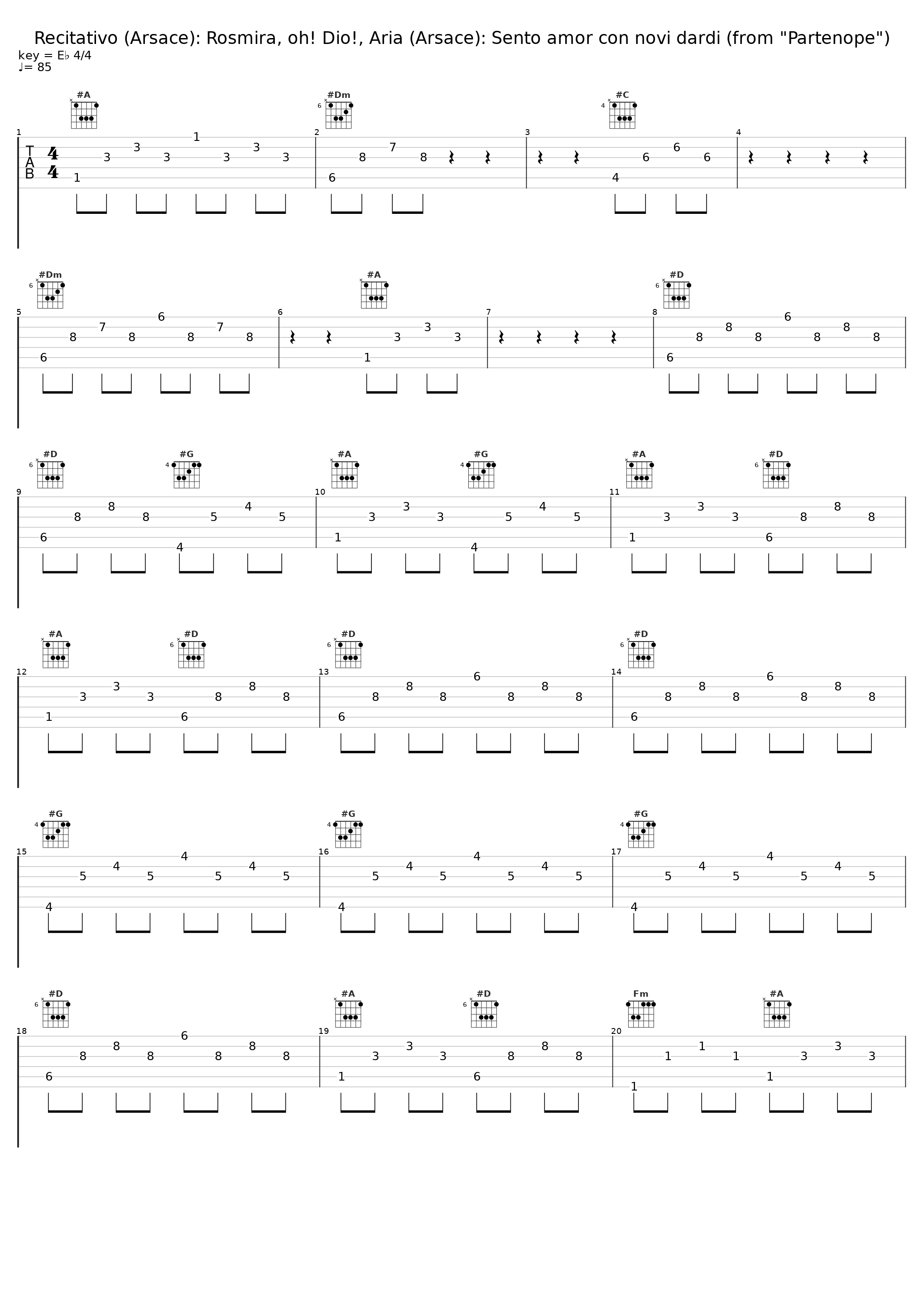 Recitativo (Arsace): Rosmira, oh! Dio!, Aria (Arsace): Sento amor con novi dardi (from "Partenope")_René Jacobs,George Frideric Händel_1