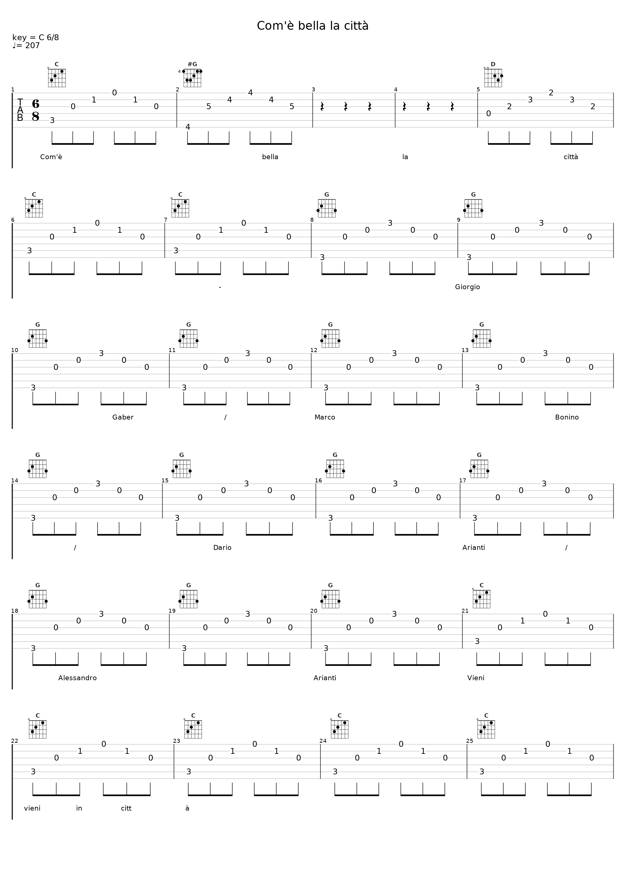 Com'è bella la città_Giorgio Gaber,Marco Bonino,Dario Arianti,Alessandro Arianti_1