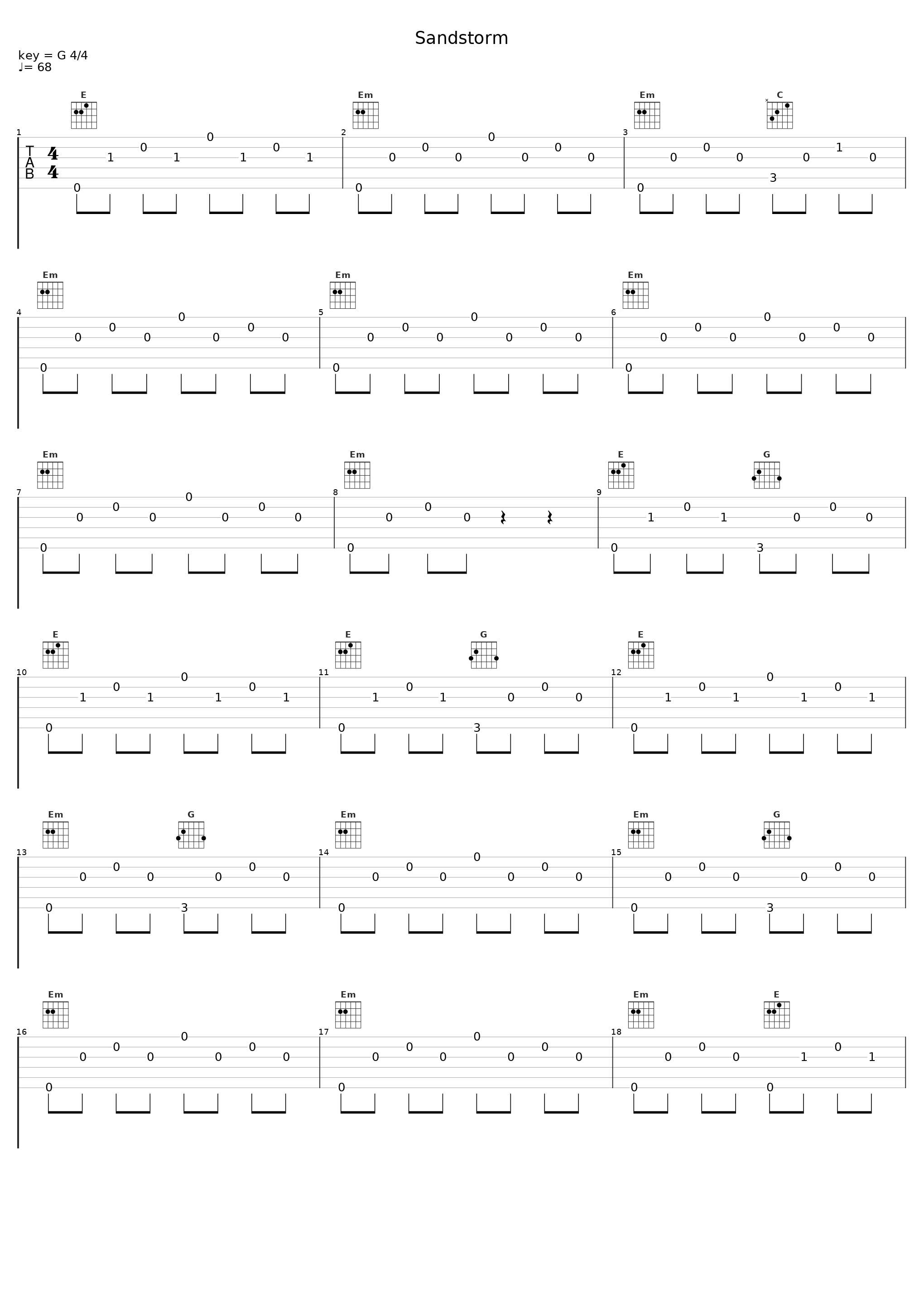 Sandstorm_Sheet Music Boss_1