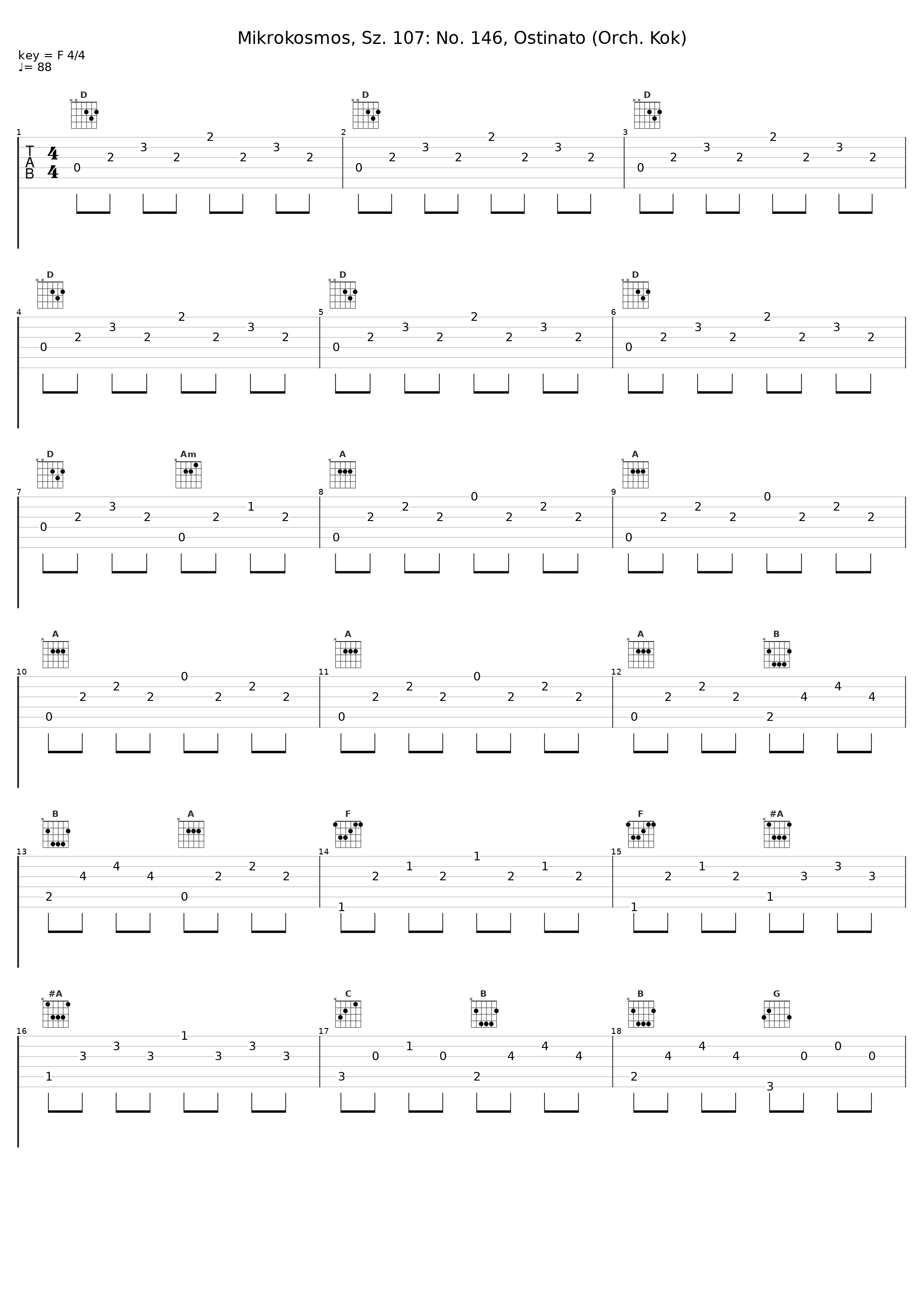 Mikrokosmos, Sz. 107: No. 146, Ostinato (Orch. Kok)_Classical Artists,Dr. Kok_1