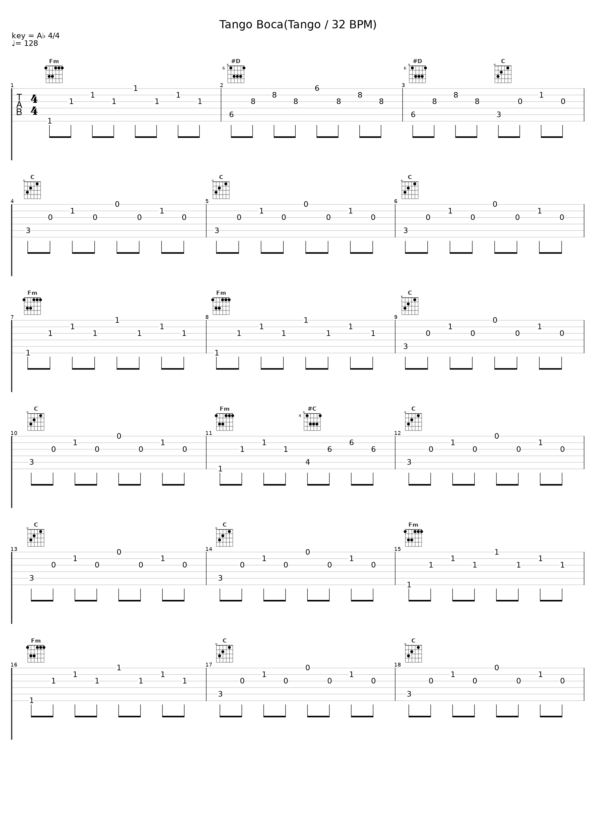 Tango Boca(Tango / 32 BPM)_Ray Davies_1