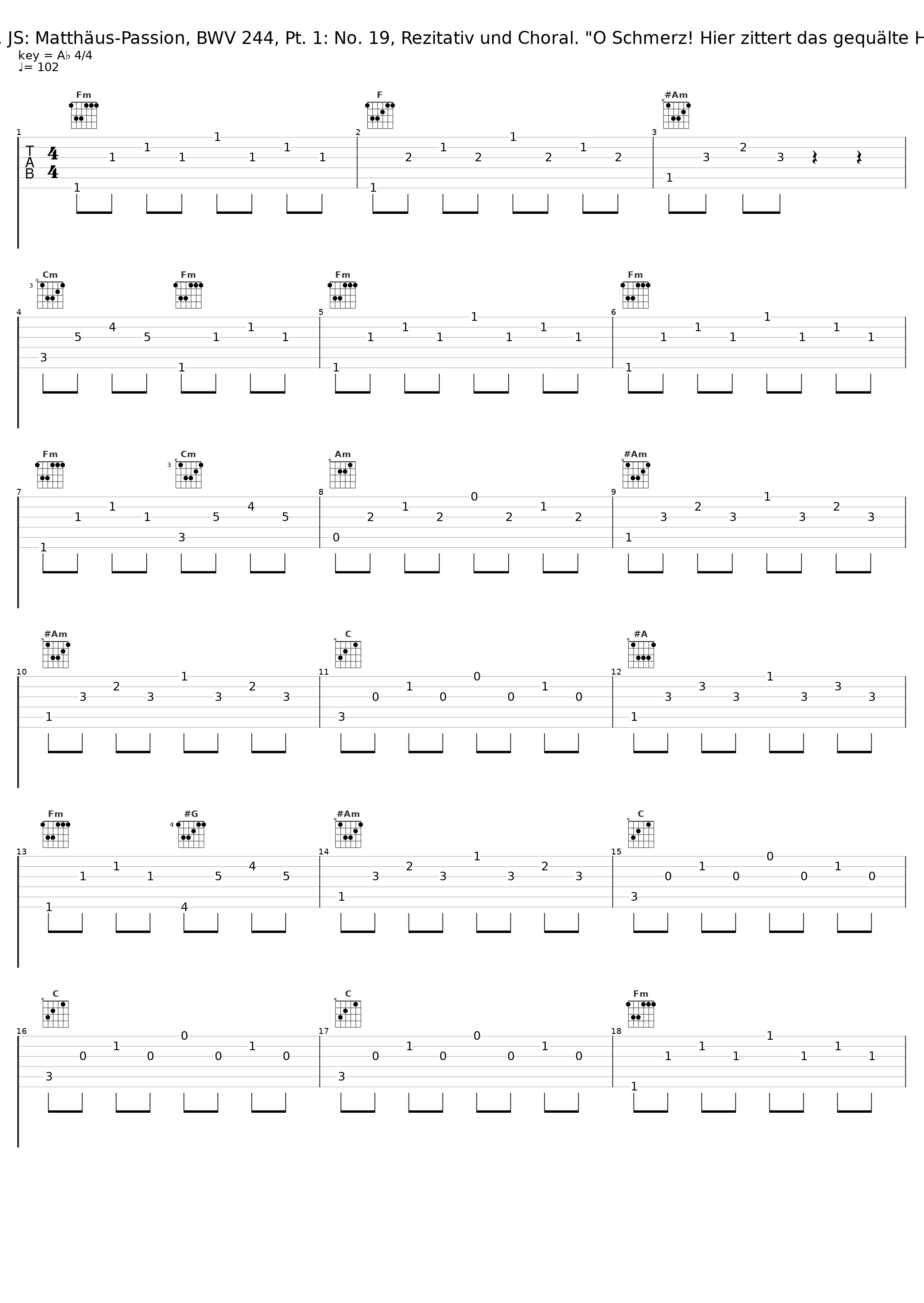 Bach, JS: Matthäus-Passion, BWV 244, Pt. 1: No. 19, Rezitativ und Choral. "O Schmerz! Hier zittert das gequälte Herz!"_Theo Altmeyer,Franz Crass,Teresa Zylis-Gara,Julia Hamari,Nicolai Gedda,Hermann Prey,Hans Sotin,Suddeutscher Madrigalchor,Consortium Musicum,Wolfgang Gonnenwein_1