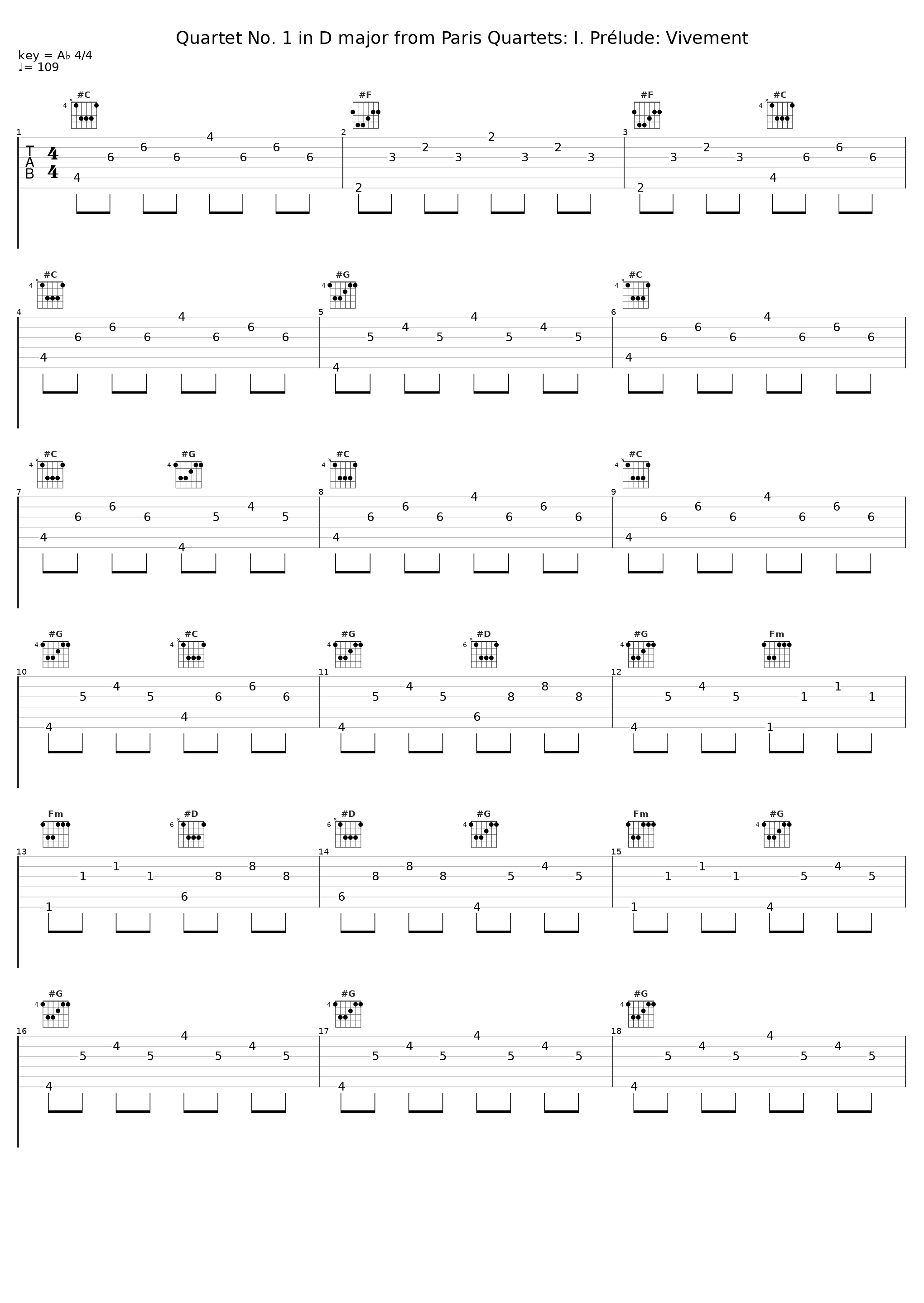 Quartet No. 1 in D major from Paris Quartets: I. Prélude: Vivement_Trio Sonnerie_1