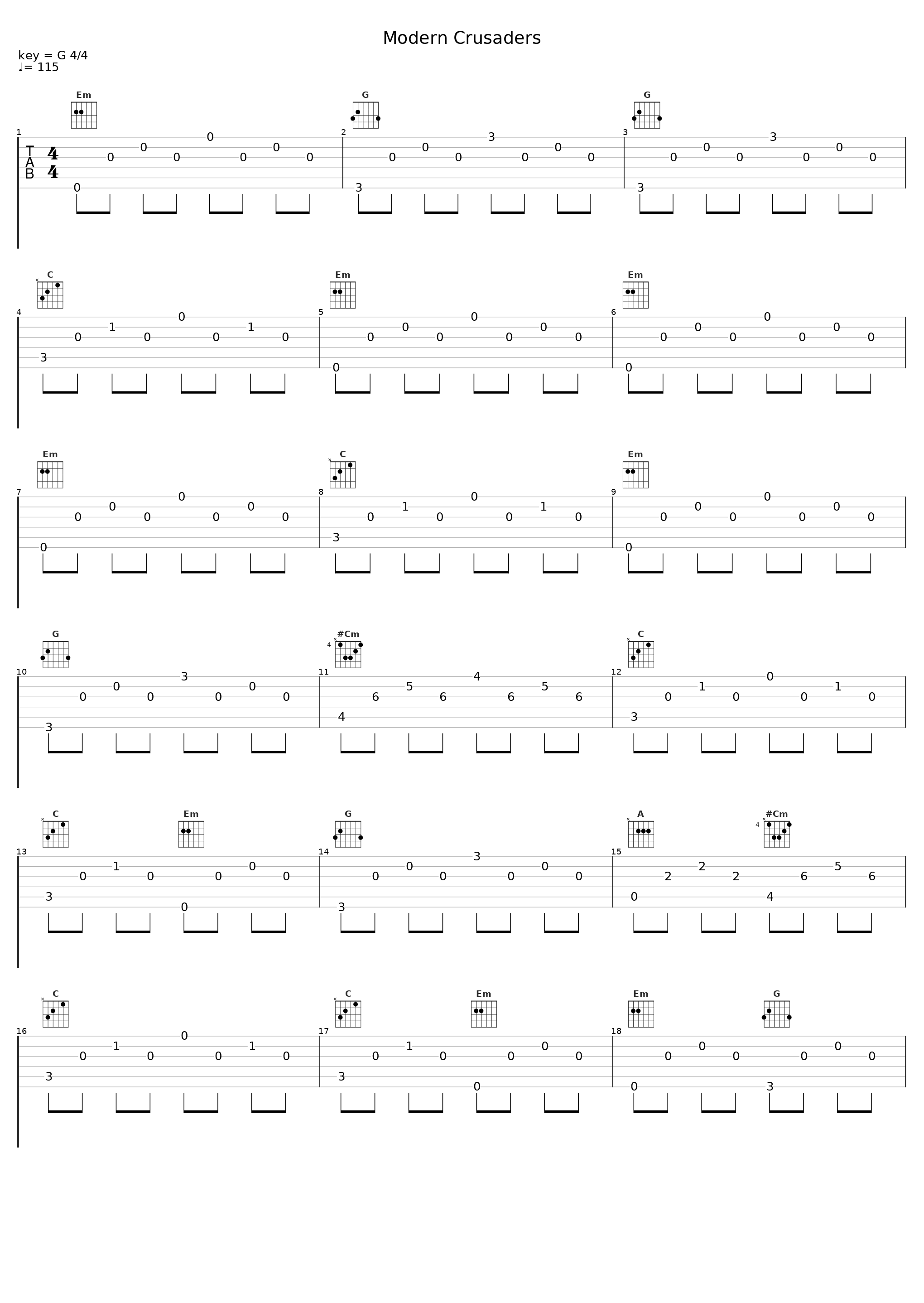 Modern Crusaders_Sheet Music Boss_1