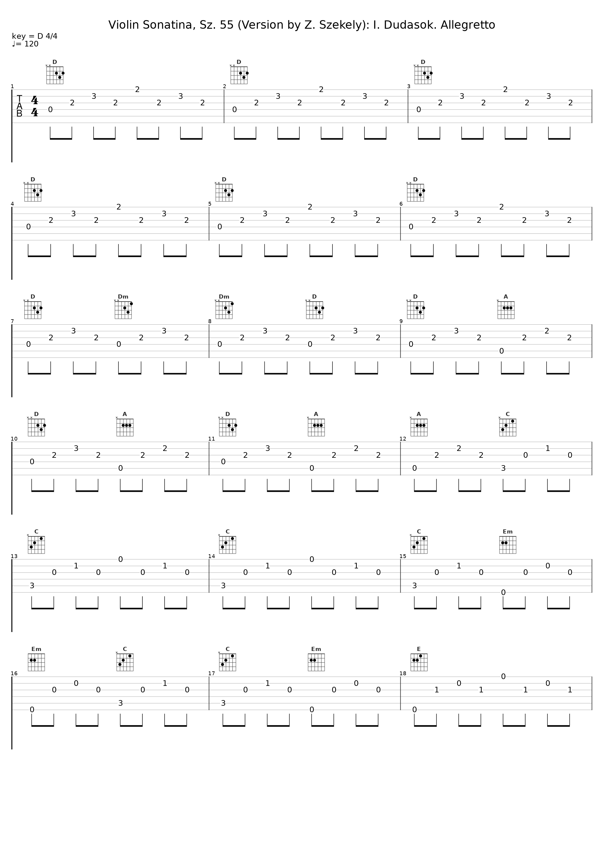 Violin Sonatina, Sz. 55 (Version by Z. Szekely): I. Dudasok. Allegretto_Ruggiero Ricci,Carlo Bussotti_1