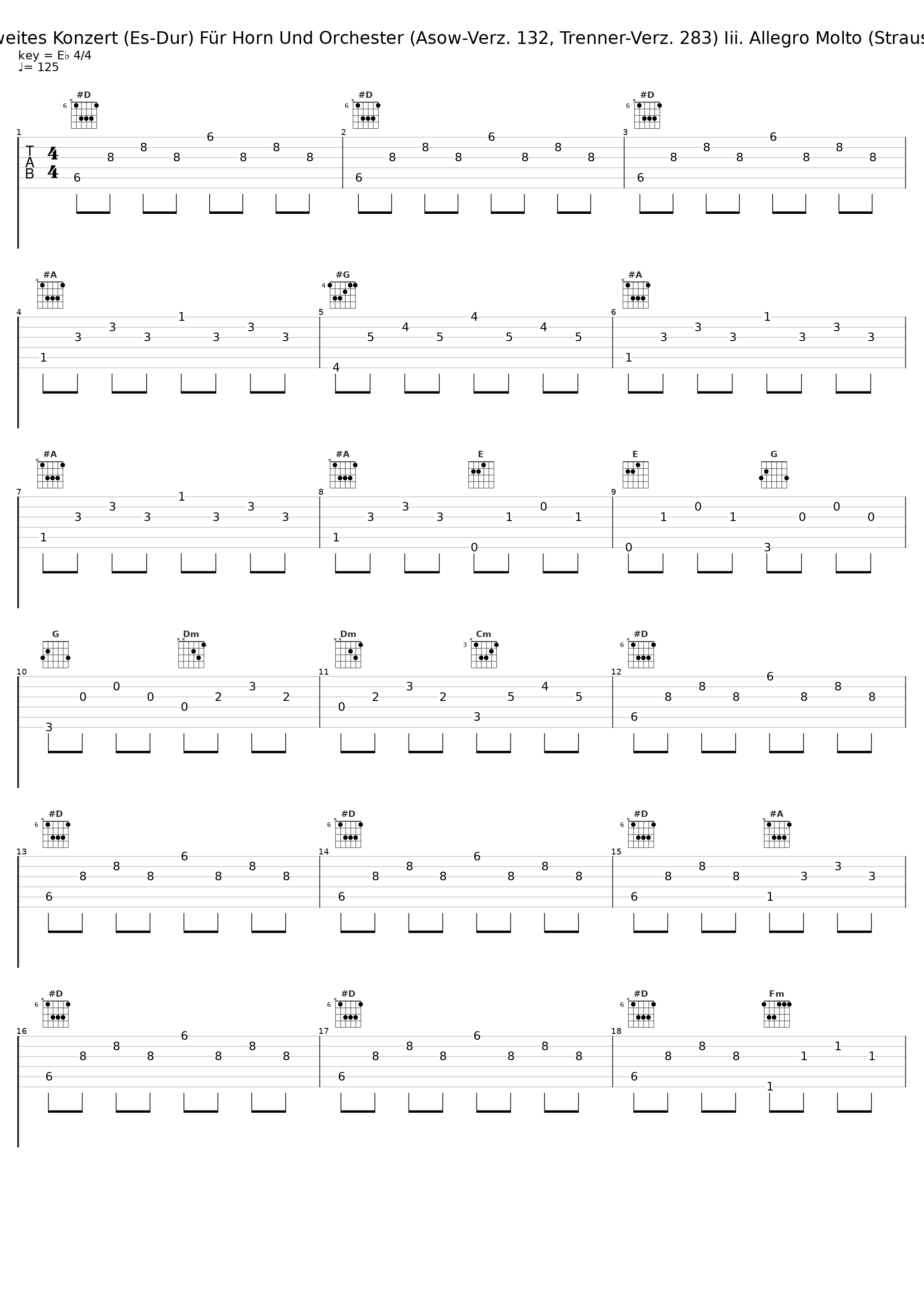 Zweites Konzert (Es-Dur) Für Horn Und Orchester (Asow-Verz. 132, Trenner-Verz. 283) Iii. Allegro Molto (Strauss)_Classical Artists_1