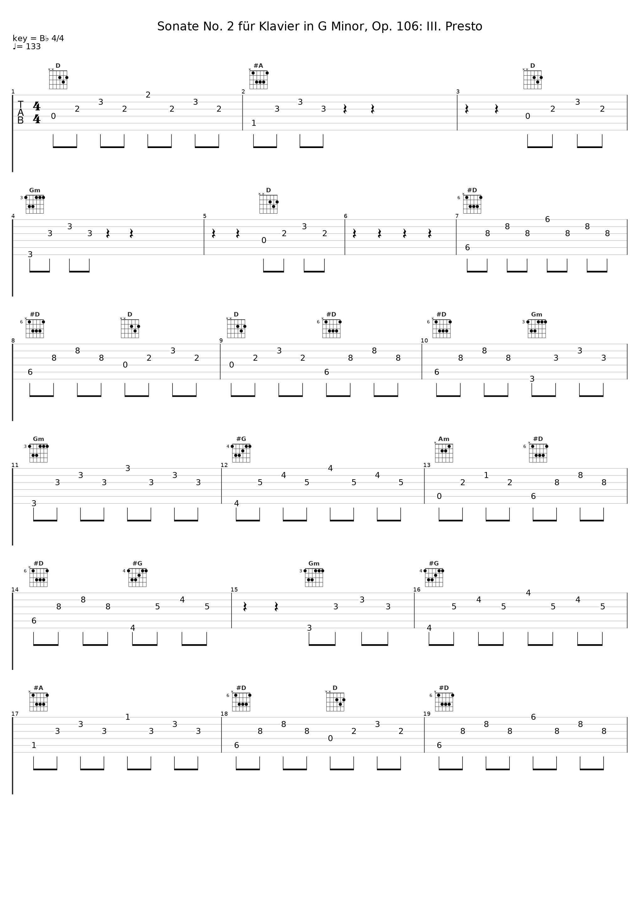 Sonate No. 2 für Klavier in G Minor, Op. 106: III. Presto_Dana Protopopescu_1