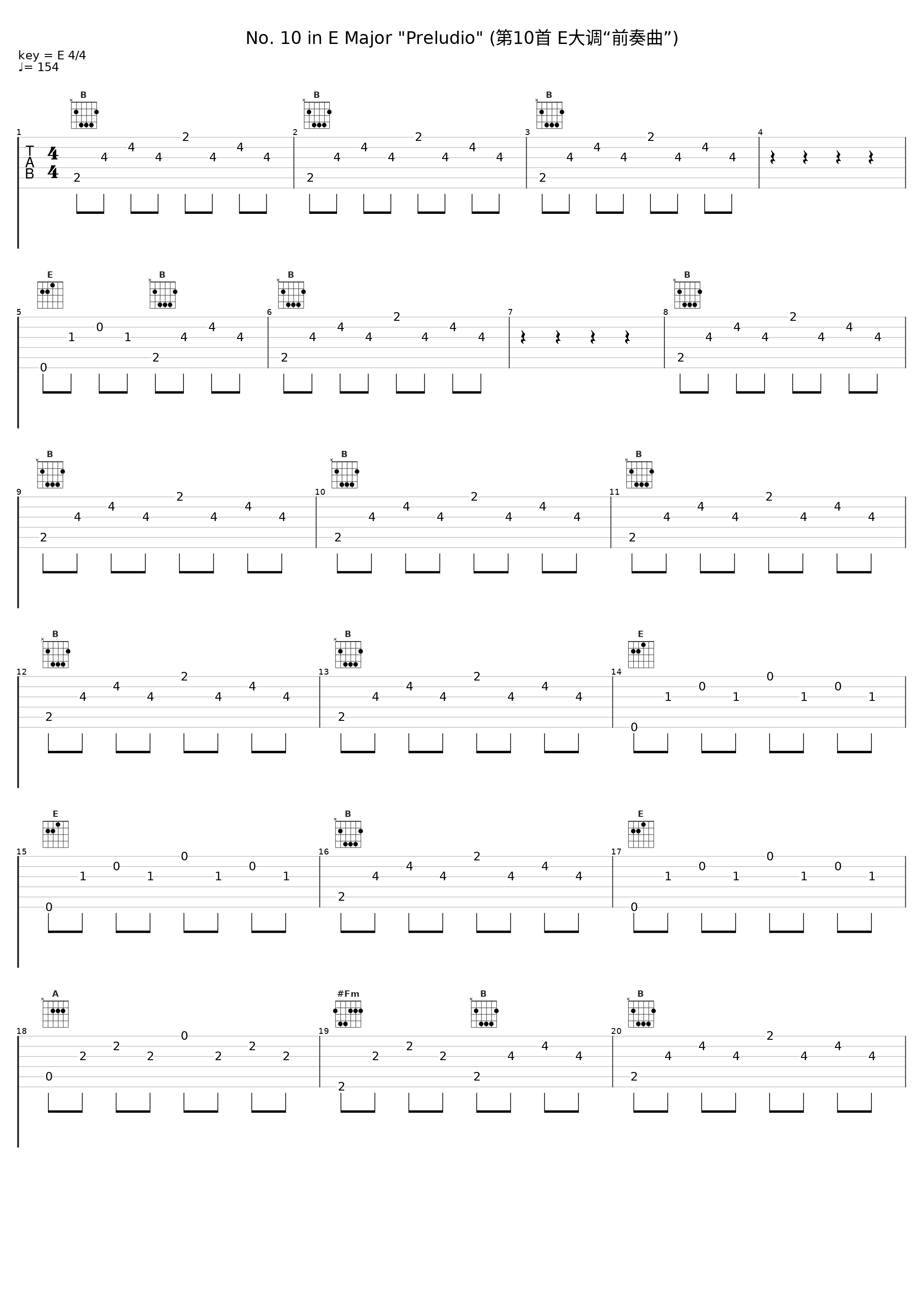 No. 10 in E Major "Preludio" (第10首 E大调“前奏曲”)_Michele Campanella_1