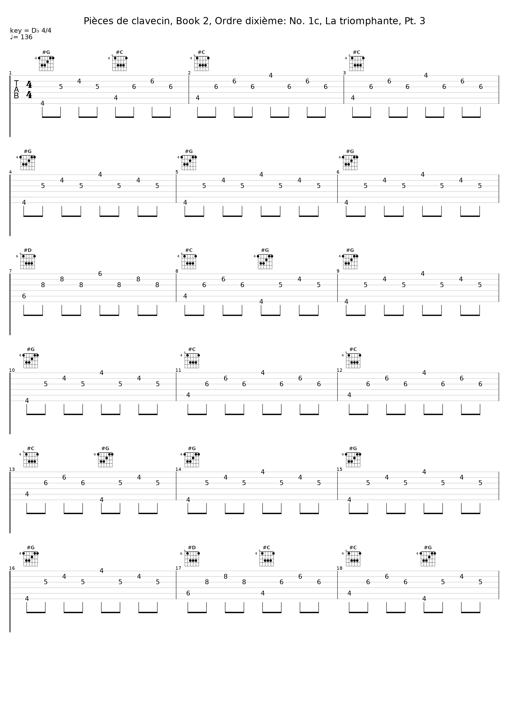 Pièces de clavecin, Book 2, Ordre dixième: No. 1c, La triomphante, Pt. 3_Mark Kroll_1