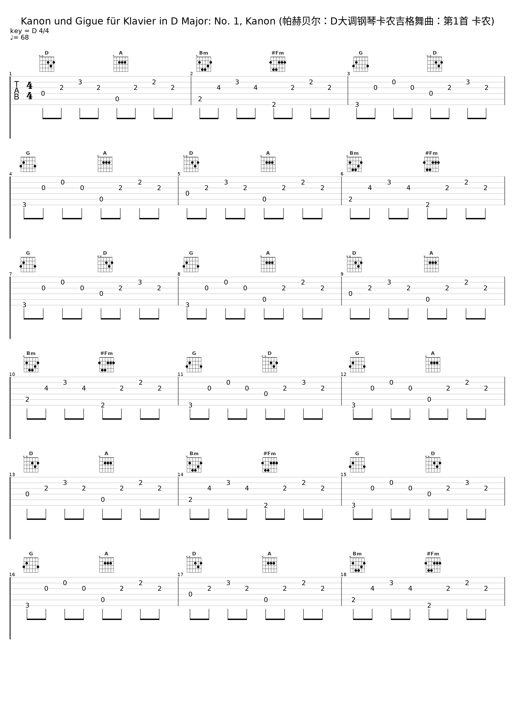 Kanon und Gigue für Klavier in D Major: No. 1, Kanon (帕赫贝尔：D大调钢琴卡农吉格舞曲：第1首 卡农)_International Piano Academy_1