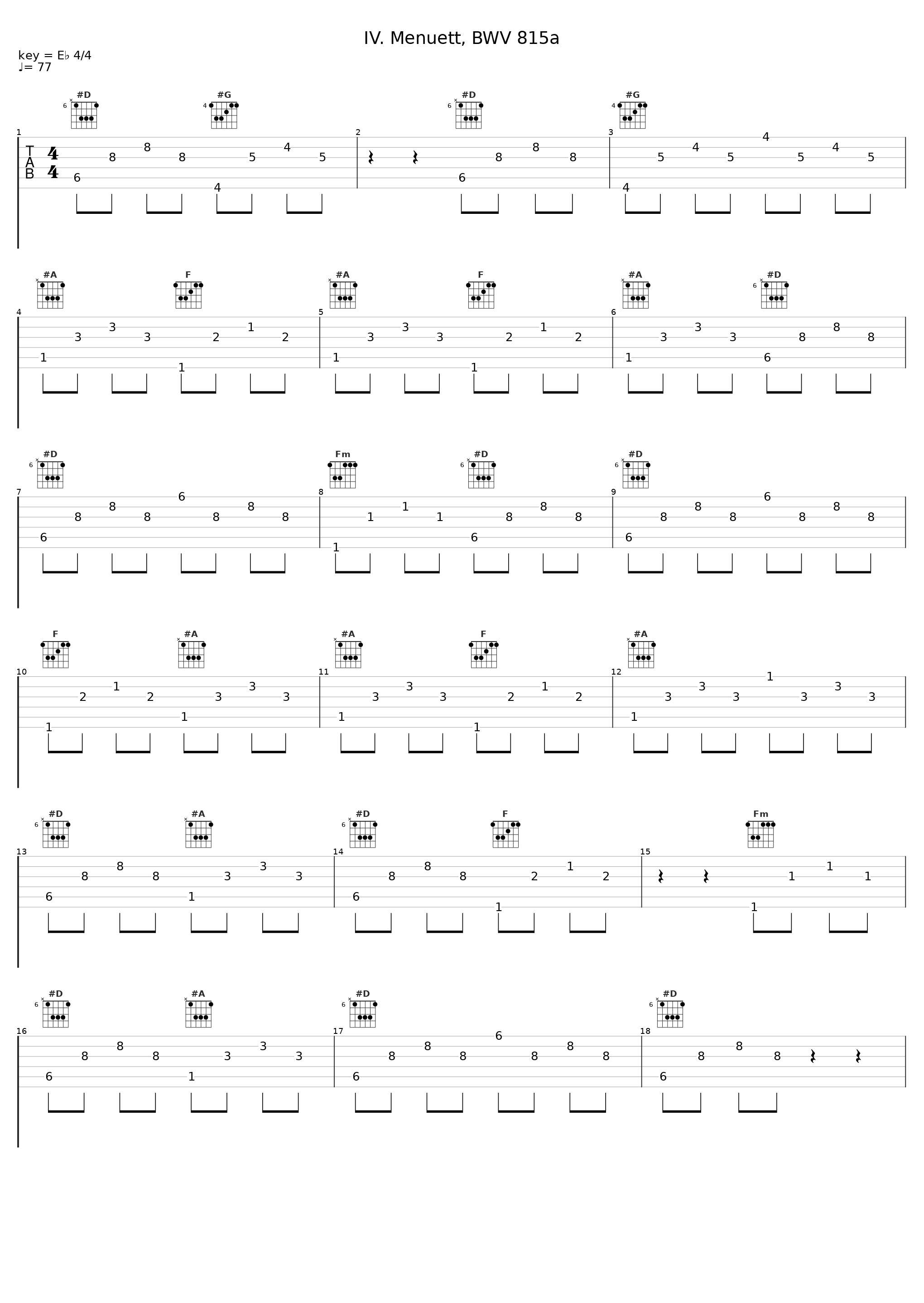 IV. Menuett, BWV 815a_Glenn Gould_1