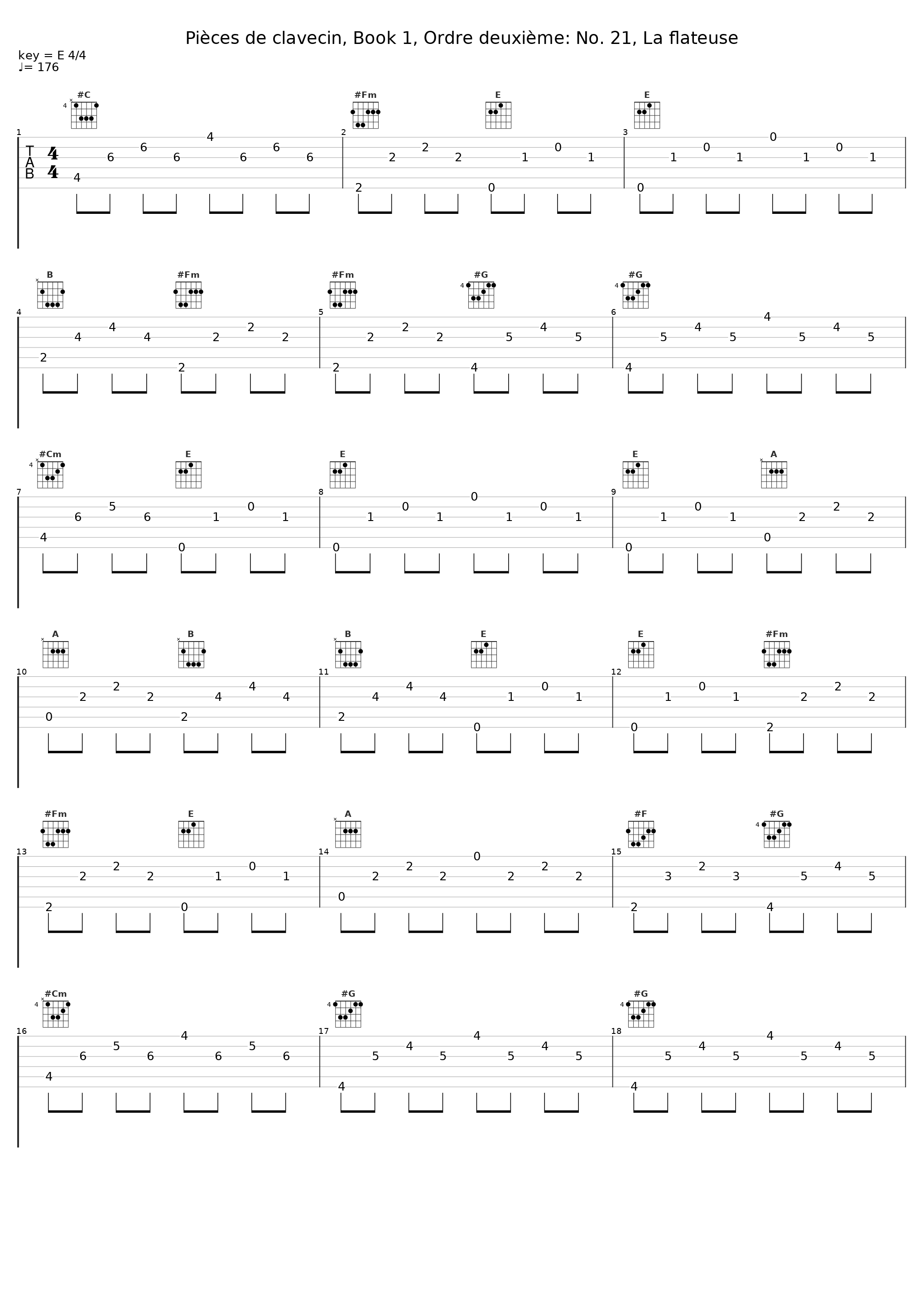 Pièces de clavecin, Book 1, Ordre deuxième: No. 21, La flateuse_Mark Kroll_1