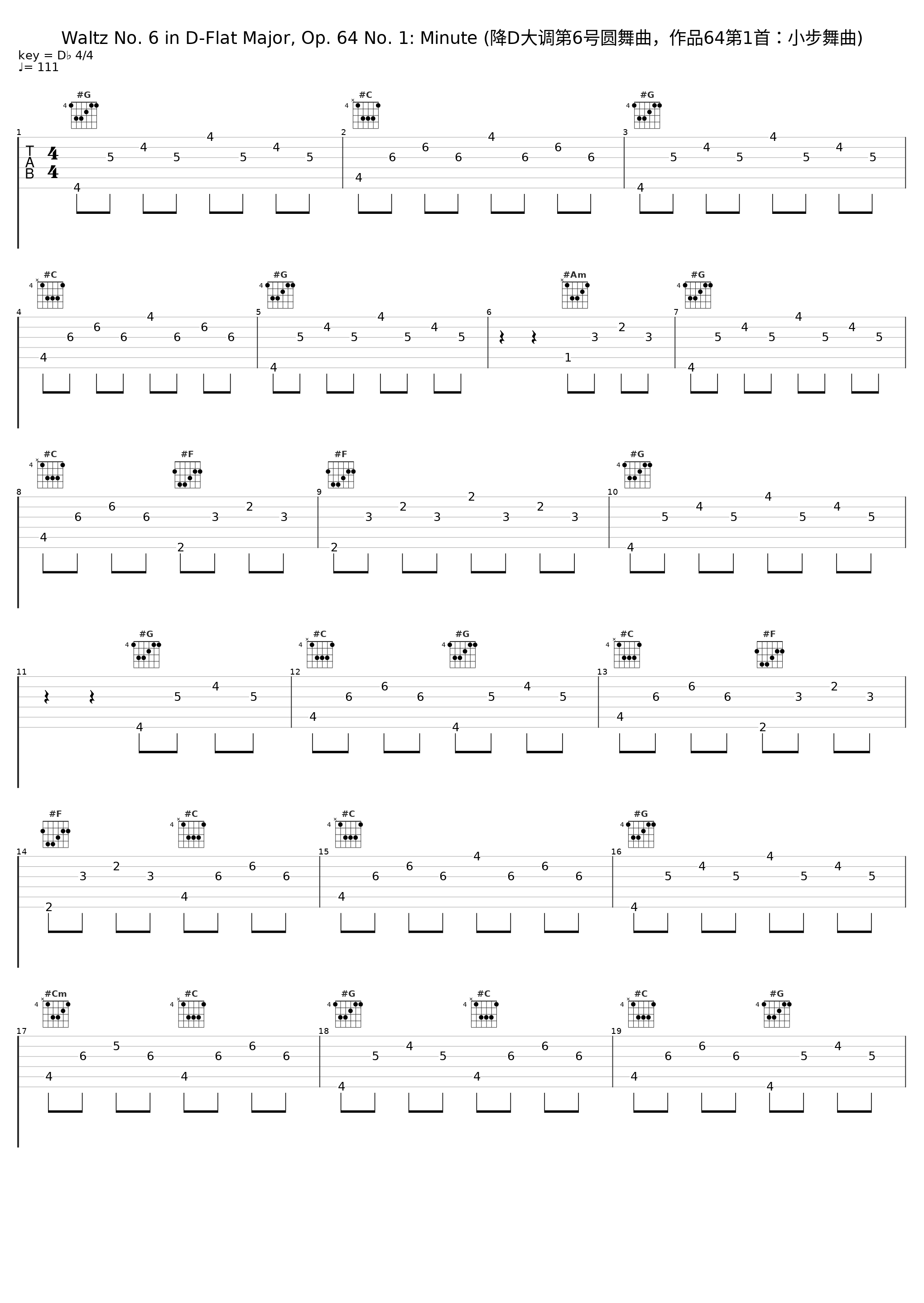 Waltz No. 6 in D-Flat Major, Op. 64 No. 1: Minute (降D大调第6号圆舞曲，作品64第1首：小步舞曲)_Dinu Piatti_1