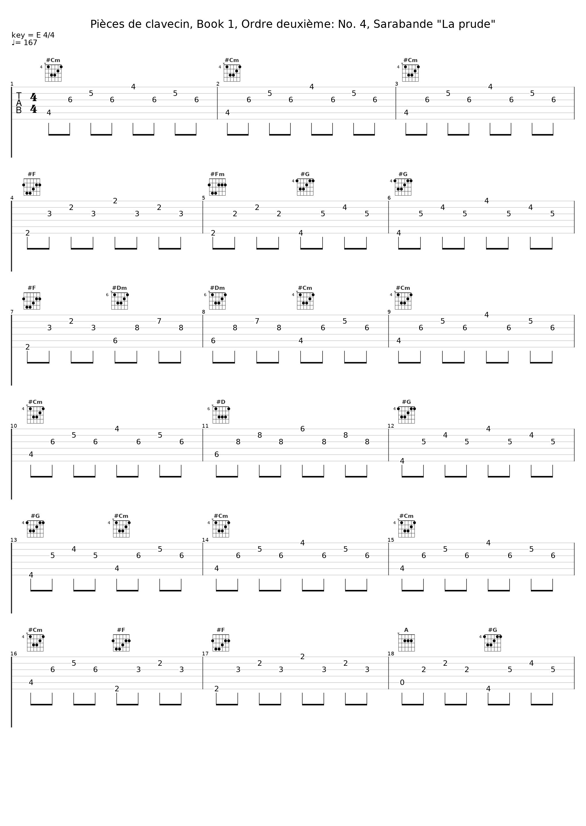 Pièces de clavecin, Book 1, Ordre deuxième: No. 4, Sarabande "La prude"_Mark Kroll_1
