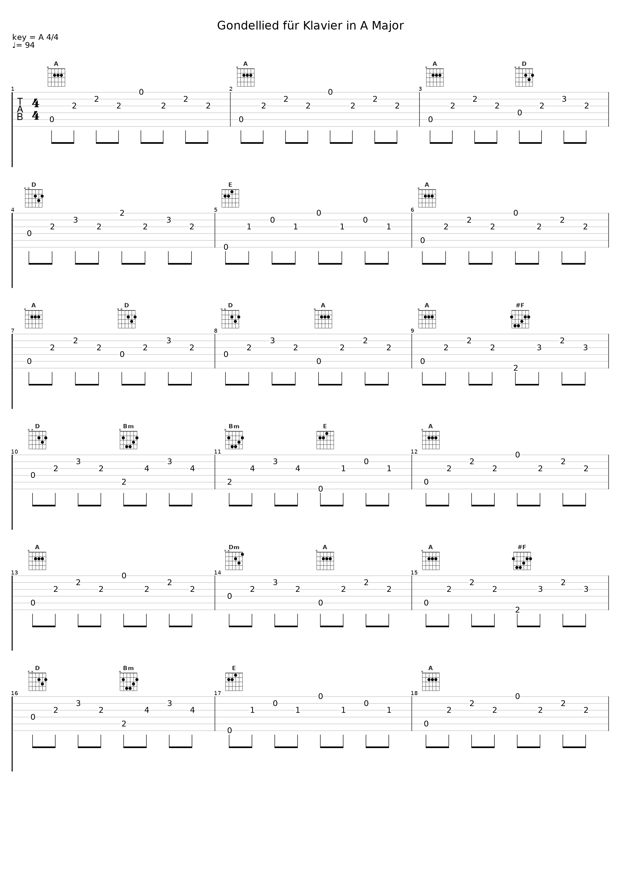 Gondellied für Klavier in A Major_Dana Protopopescu_1