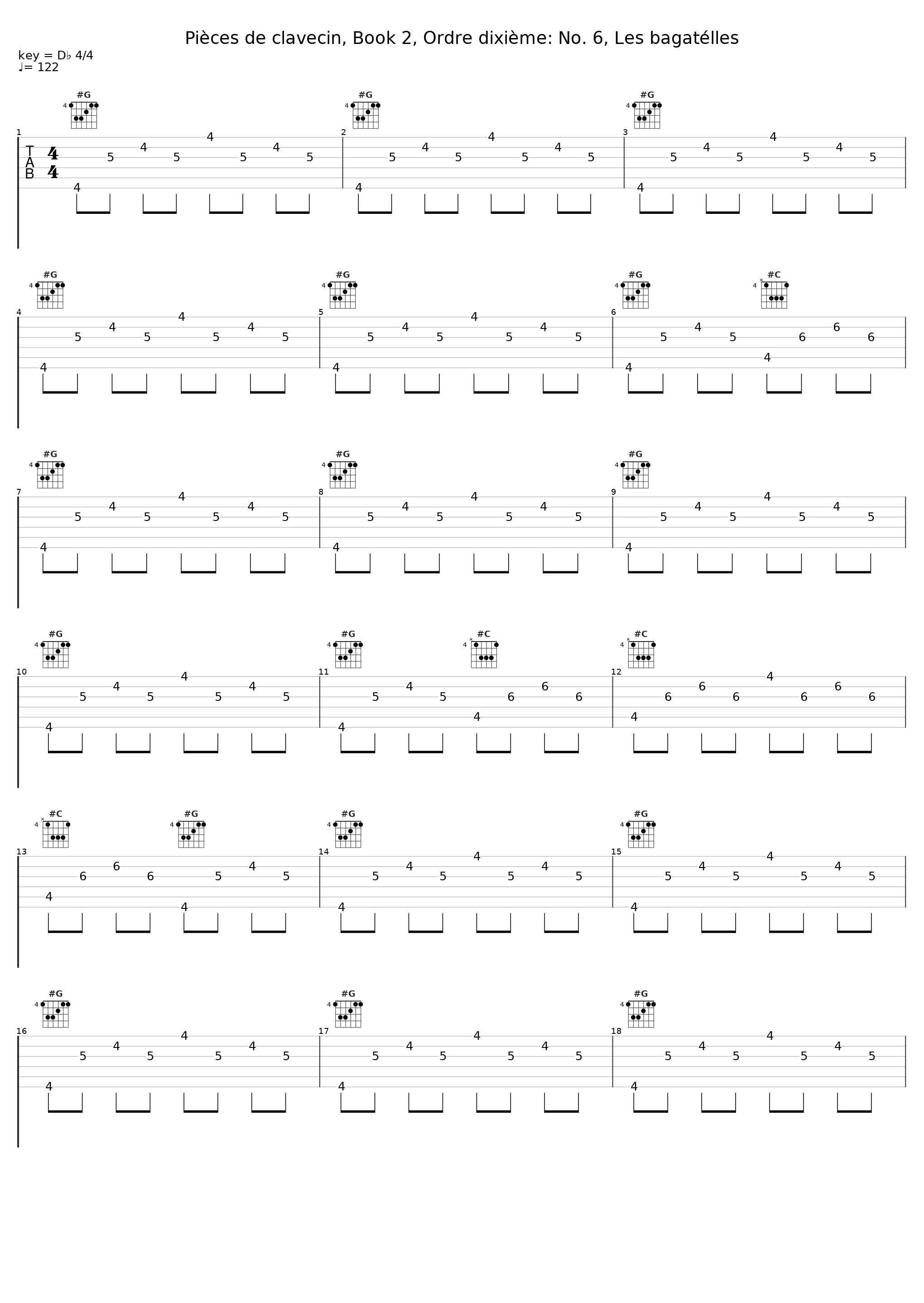Pièces de clavecin, Book 2, Ordre dixième: No. 6, Les bagatélles_Mark Kroll_1