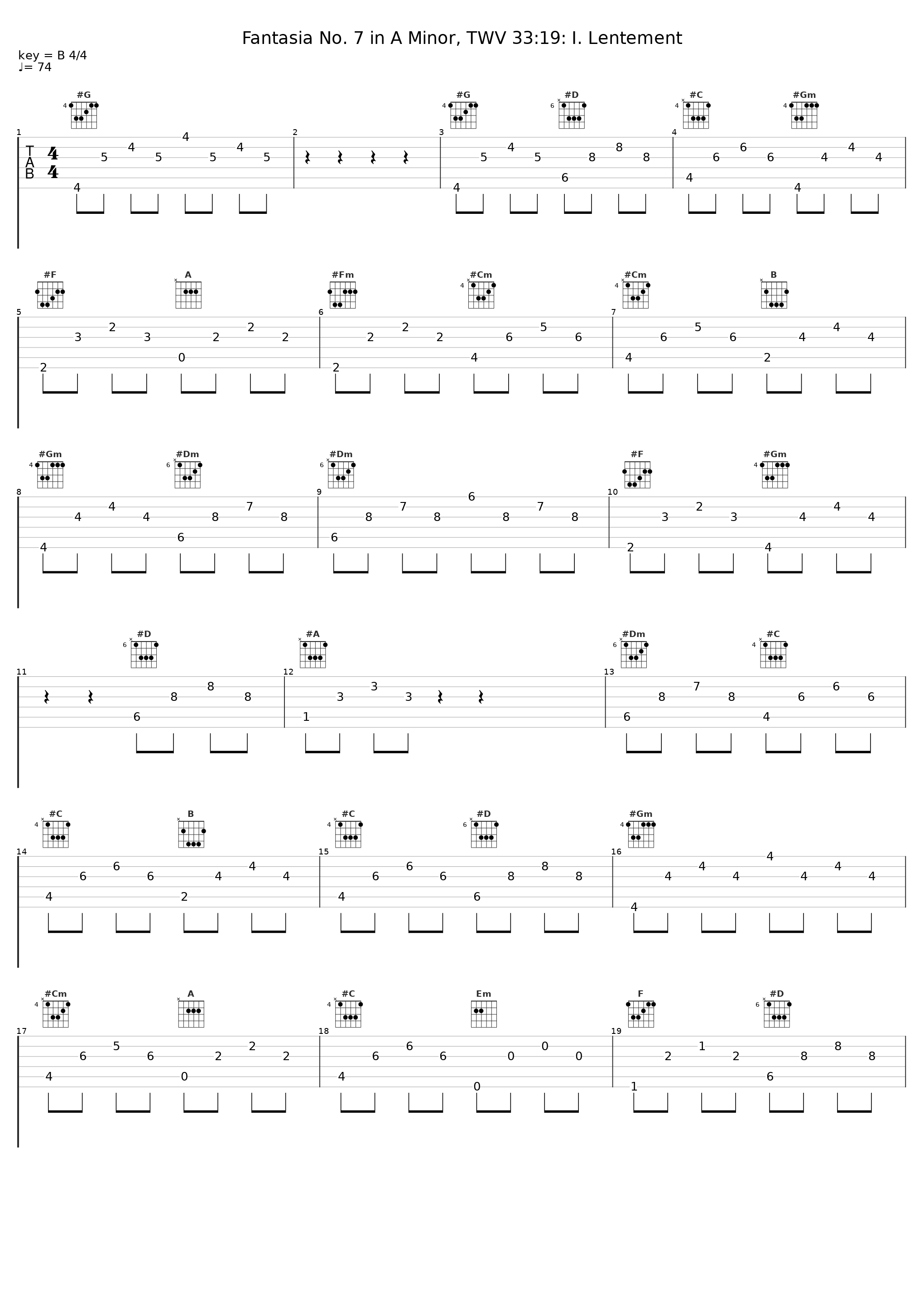 Fantasia No. 7 in A Minor, TWV 33:19: I. Lentement_Allan Rasmussen_1