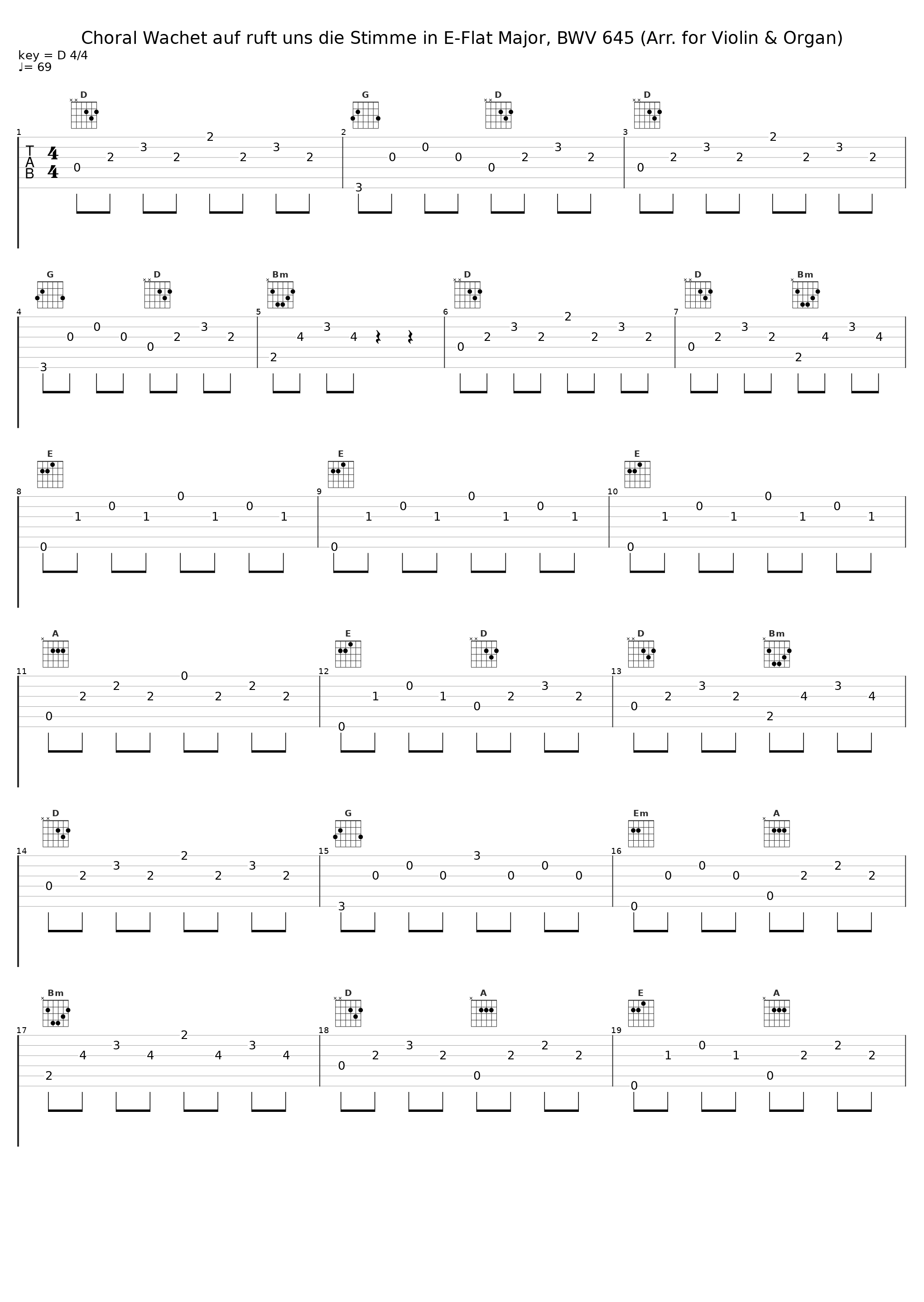 Choral Wachet auf ruft uns die Stimme in E-Flat Major, BWV 645 (Arr. for Violin & Organ)_Stéphanie Paulet,Elisabeth Geiger_1