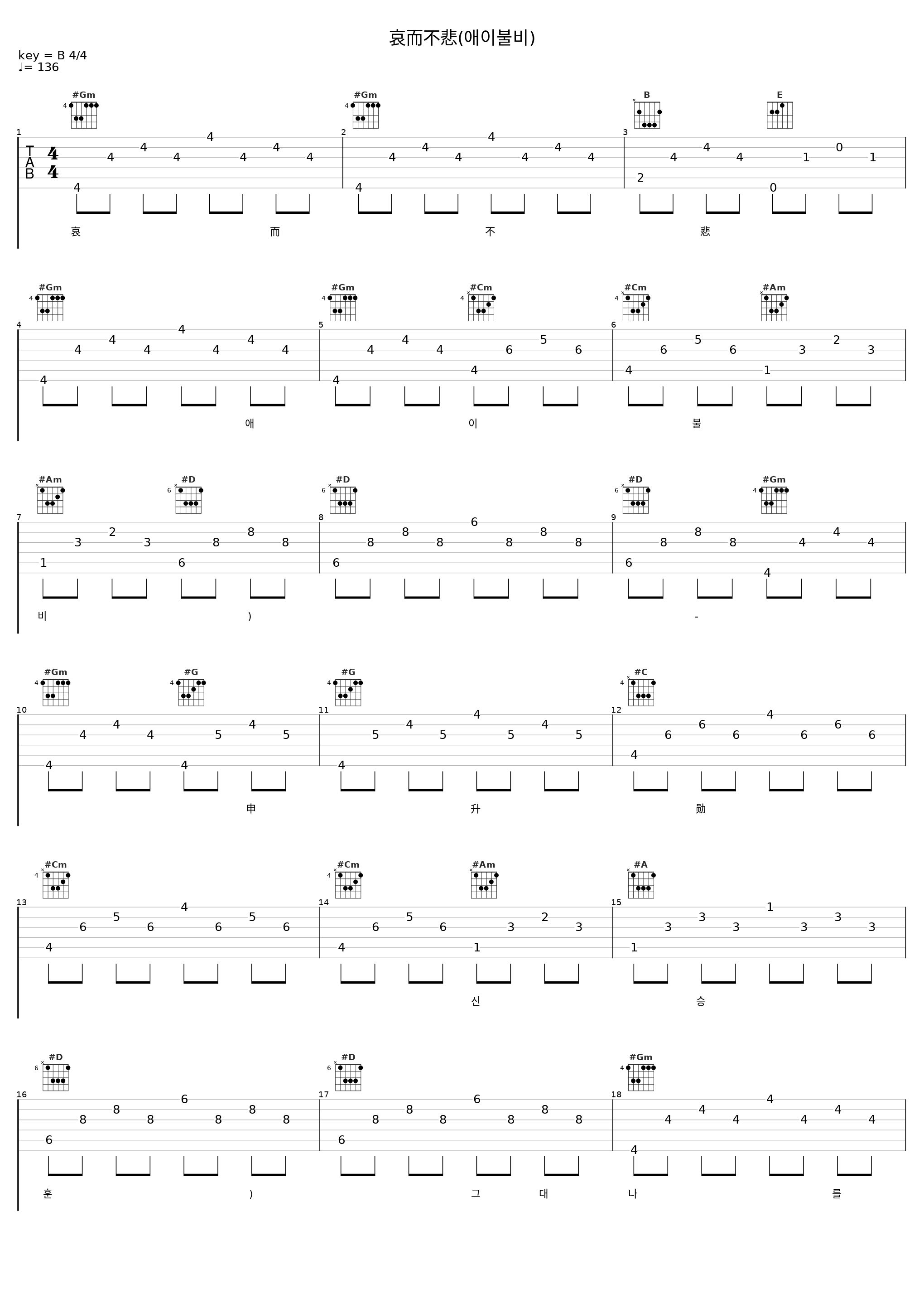 哀而不悲(애이불비)_申升勋_1