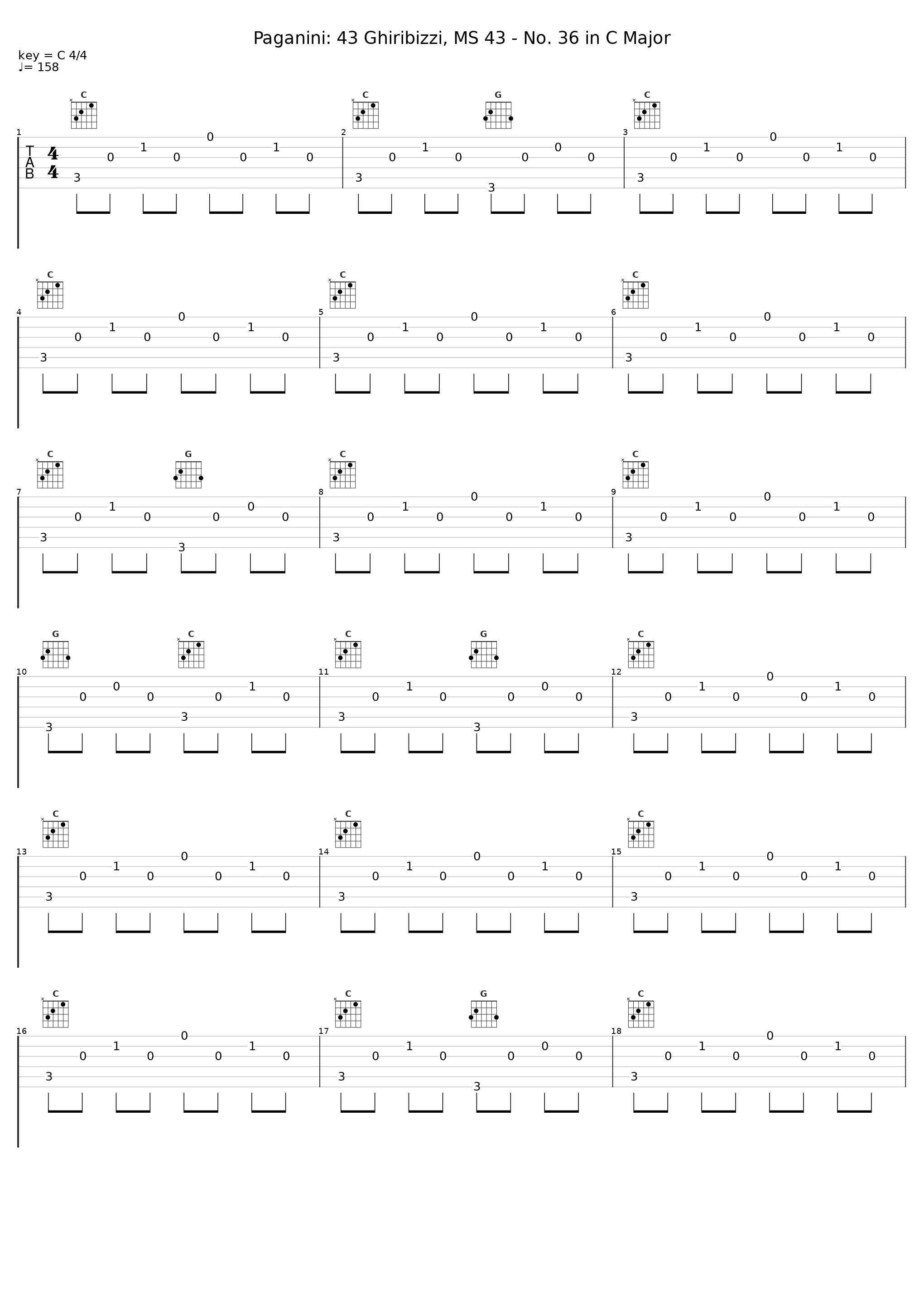 Paganini: 43 Ghiribizzi, MS 43 - No. 36 in C Major_Giampaolo Bandini_1