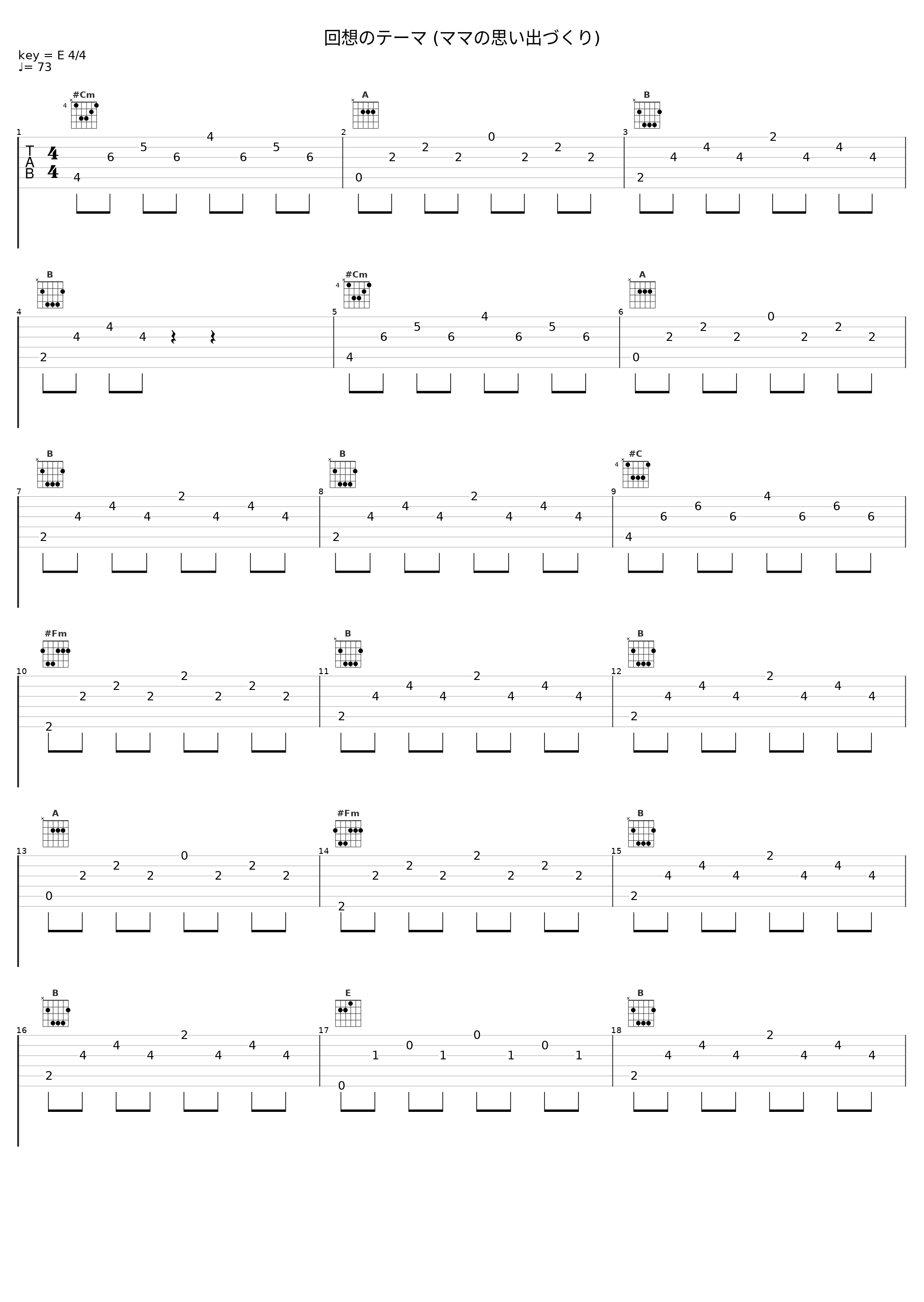 回想のテーマ (ママの思い出づくり)_渡辺俊幸_1