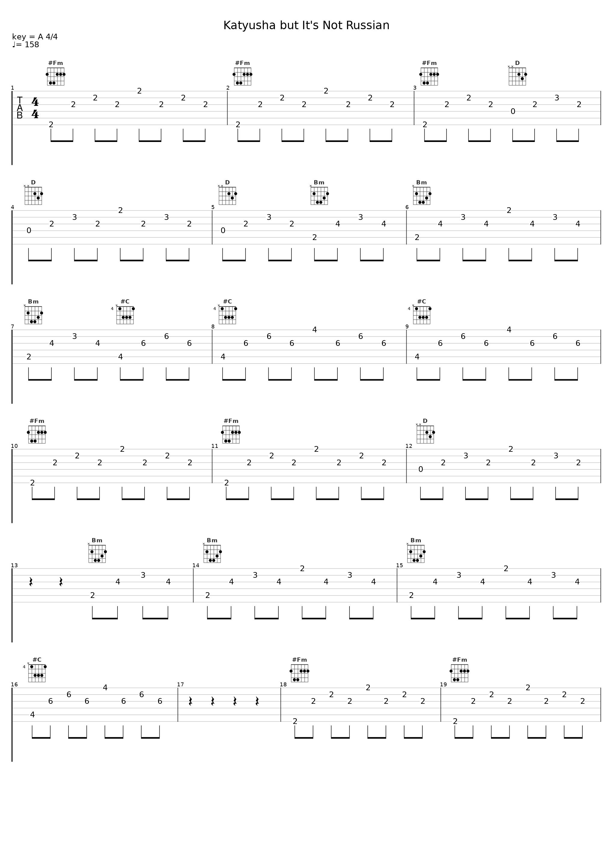 Katyusha but It's Not Russian_Sheet Music Boss_1