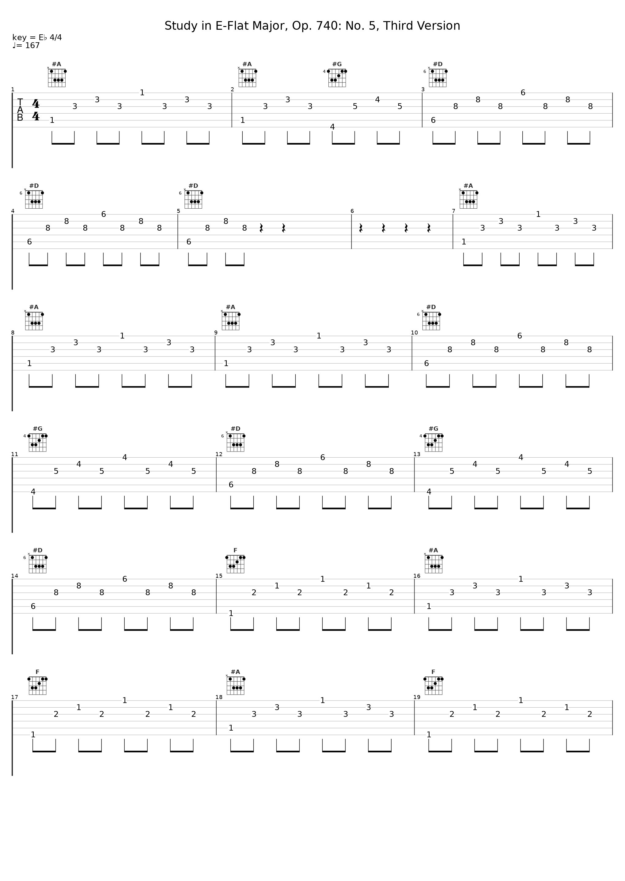 Study in E-Flat Major, Op. 740: No. 5, Third Version_Rudy Apffel_1