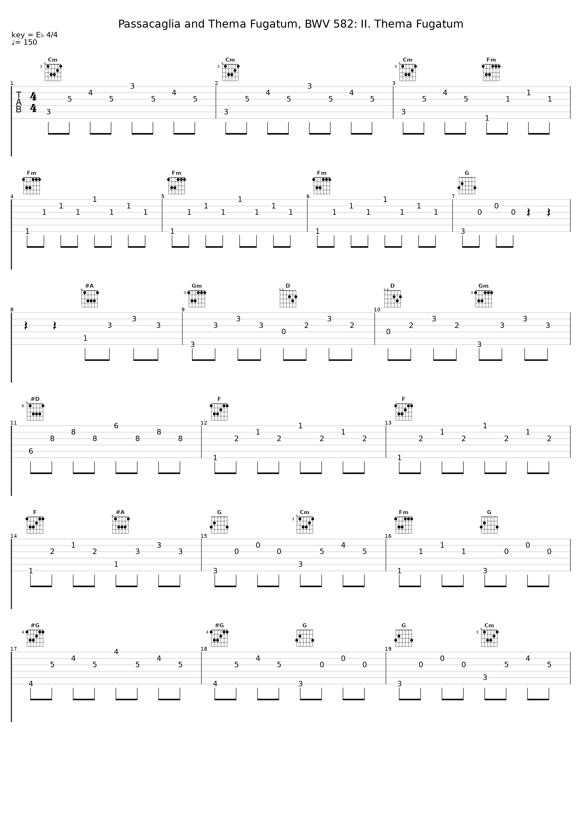 Passacaglia and Thema Fugatum, BWV 582: II. Thema Fugatum_Daniel Roth_1