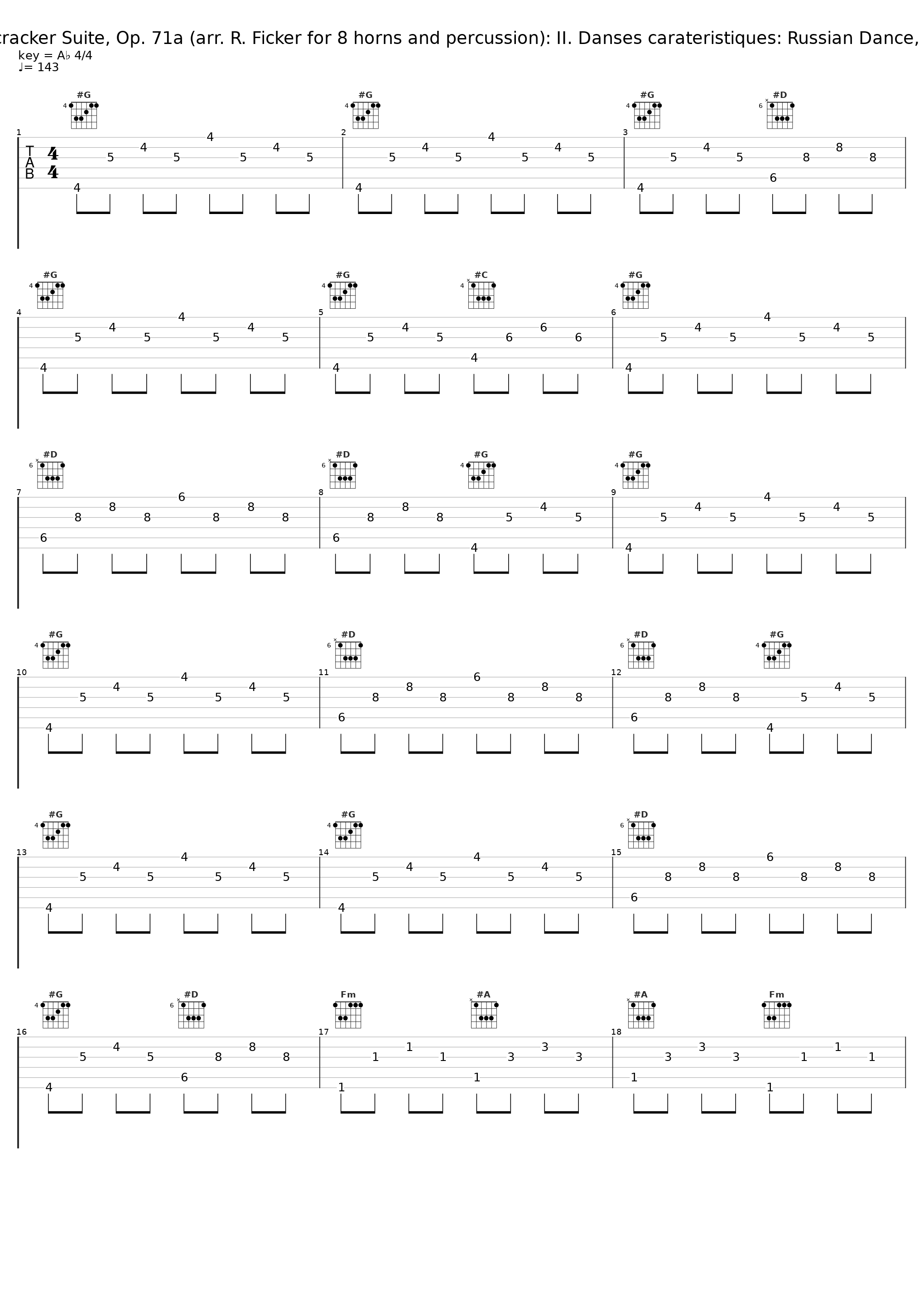 The Nutcracker Suite, Op. 71a (arr. R. Ficker for 8 horns and percussion): II. Danses carateristiques: Russian Dance, "Trepak"_German Hornsound 8.1_1