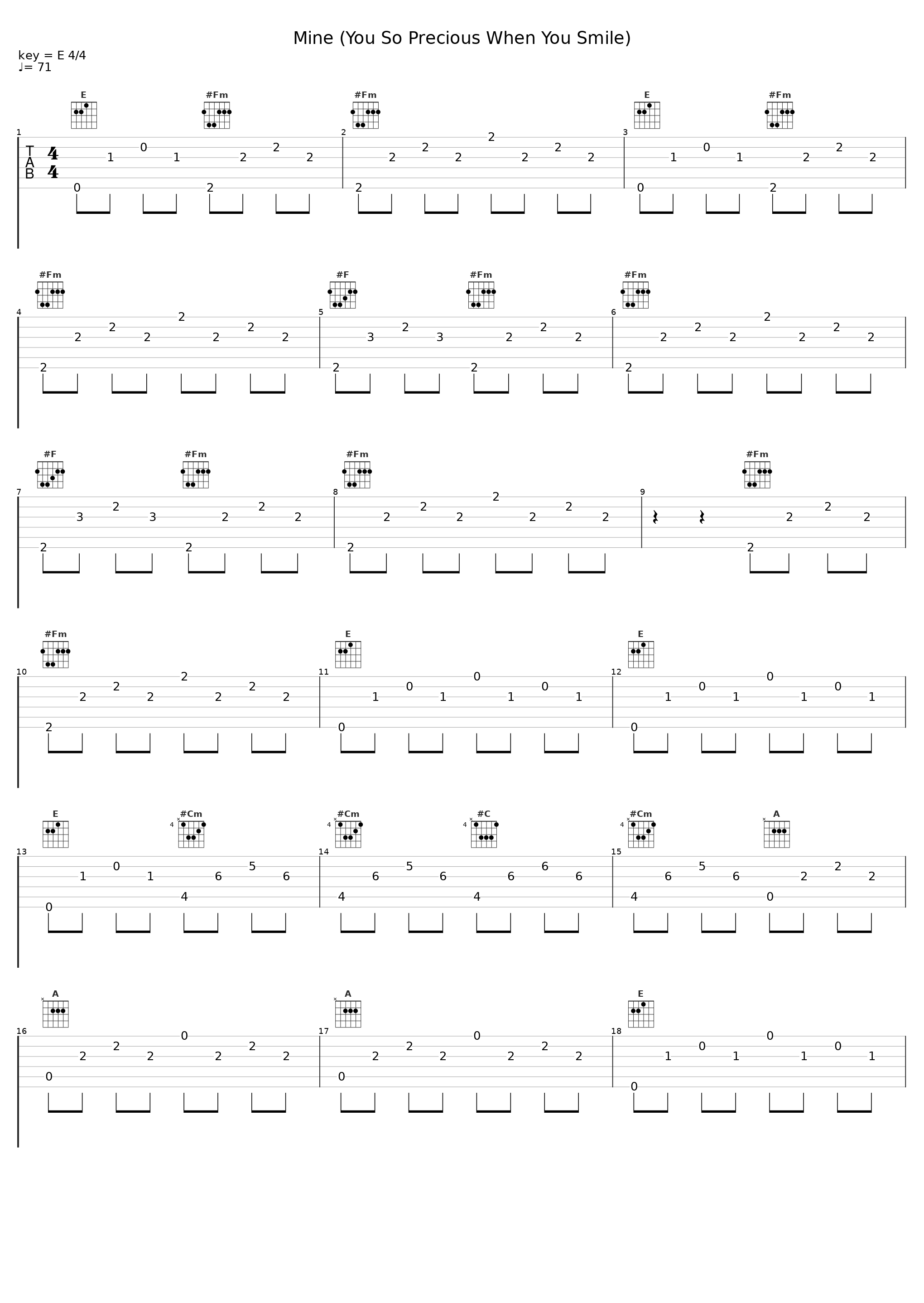 Mine (You So Precious When You Smile)_Sheet Music Boss_1