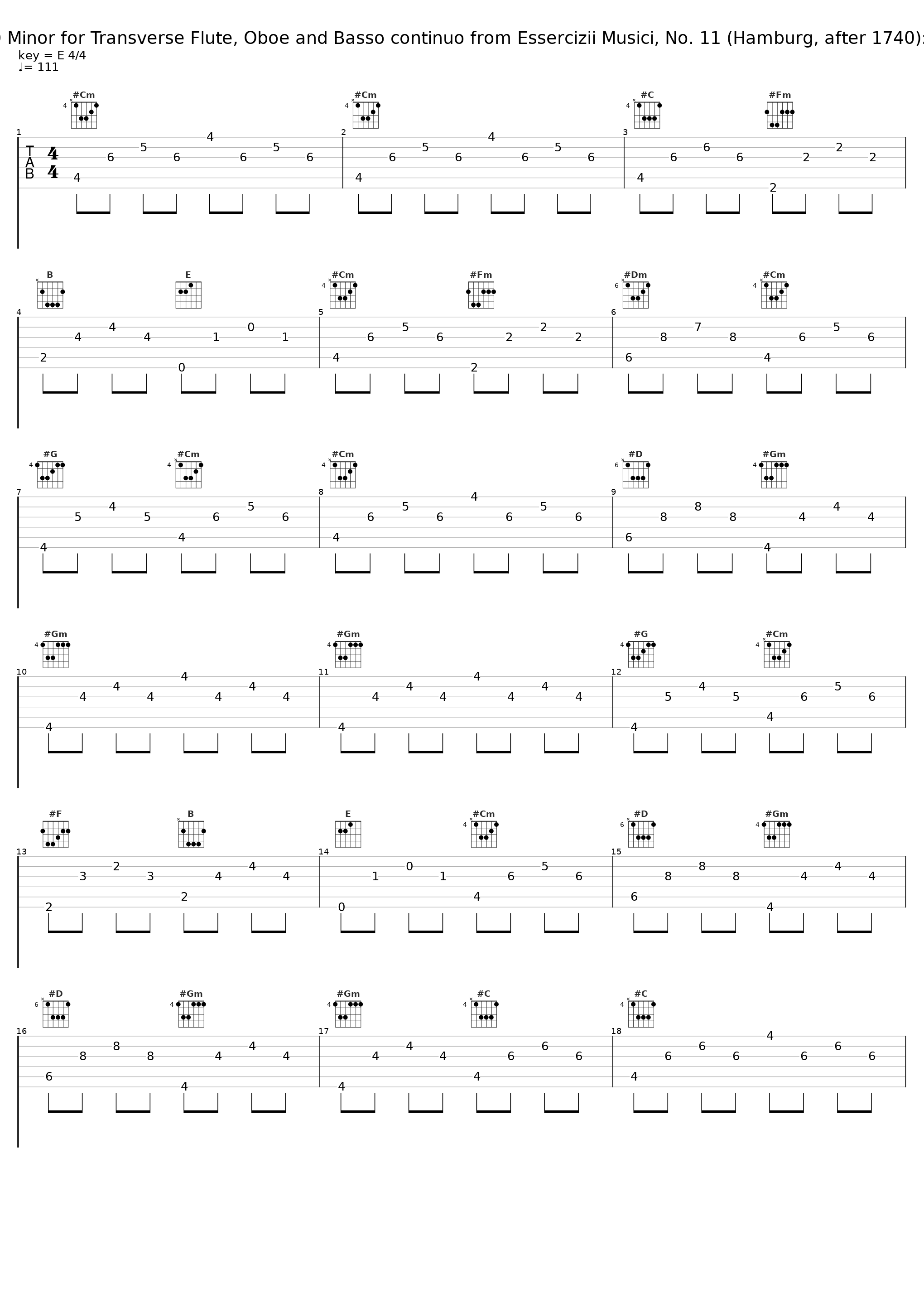 Trio in D Minor for Transverse Flute, Oboe and Basso continuo from Essercizii Musici, No. 11 (Hamburg, after 1740): Allegro_Gustav Leonhardt,Frans Brüggen,Georg Philipp Telemann_1